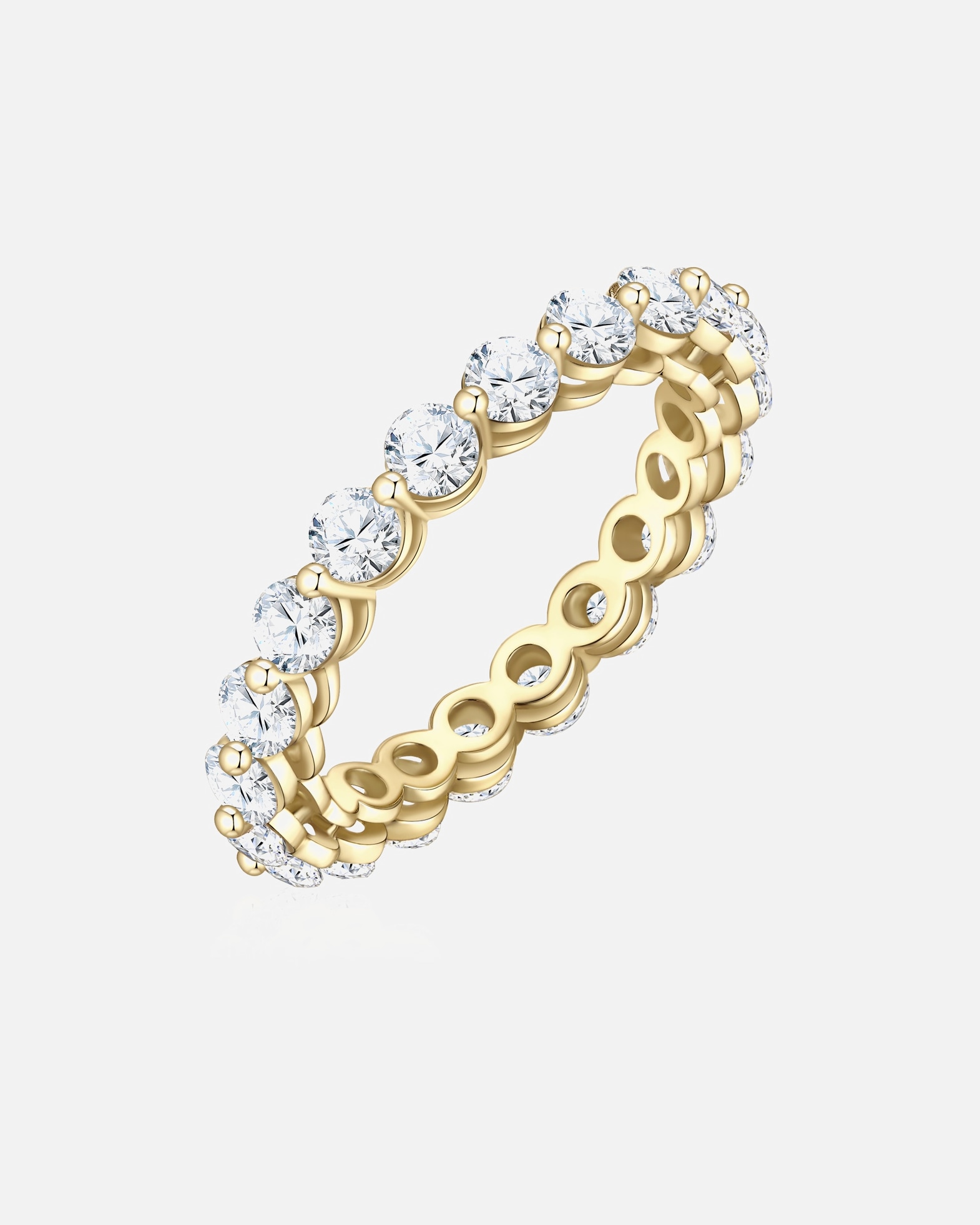 Bague pour Femme Glanzstücke München Bague en Argent sterling en Or jaune 48