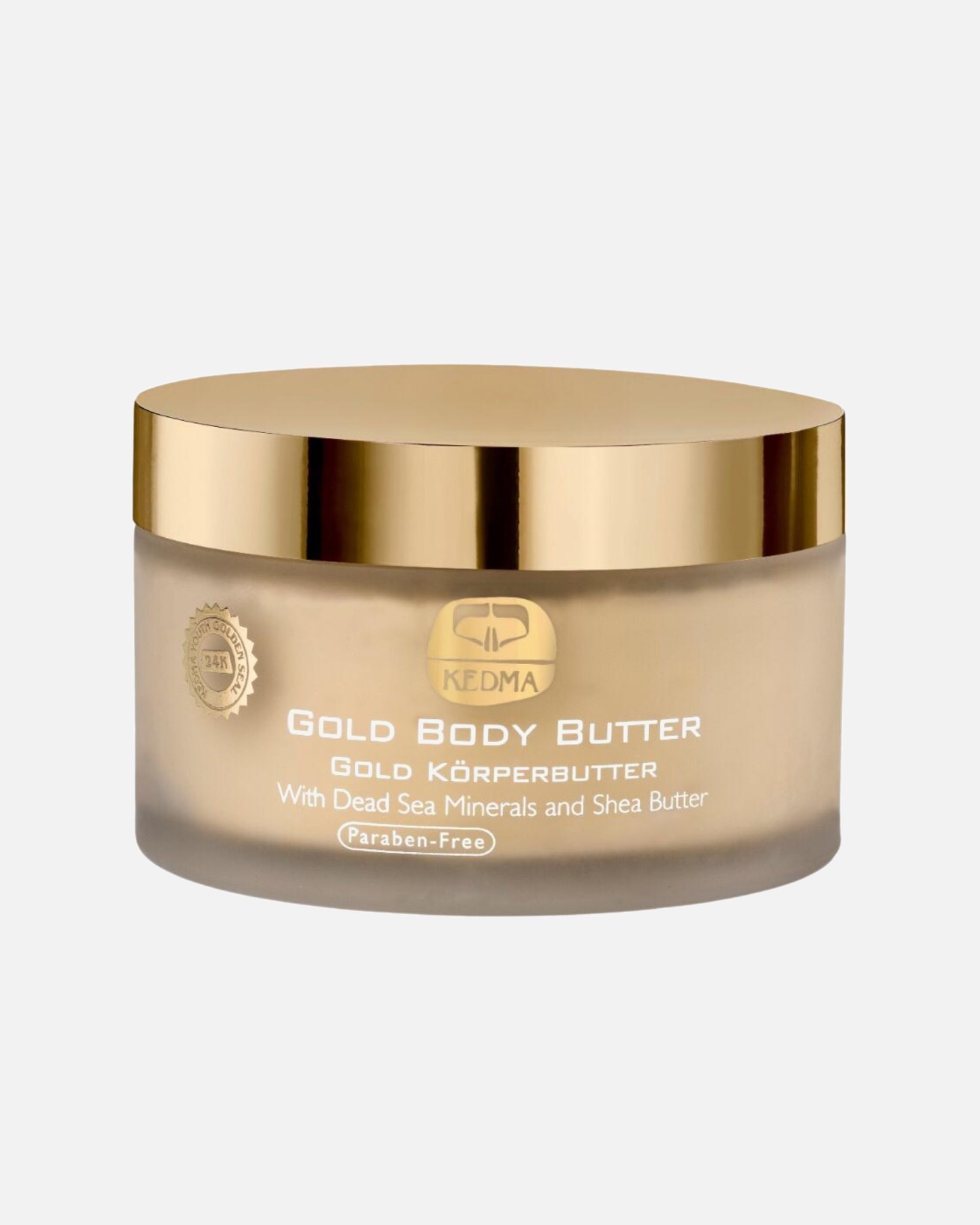Nettoyant corps et cheveux pour Unisexe KEDMA Kedma - Body Butter Gold - Beurre Corporel Nourrissant au Beurre de Karité et Minéraux de la Mer Morte - Pour Peaux Sèches et Rugueuses Kedma - Body Butter Gold - Beurre Corporel Nourrissant au Beurre de Karité et Minéraux de la Mer Morte - Pour Peaux Sèches et Rugueuses - 200g