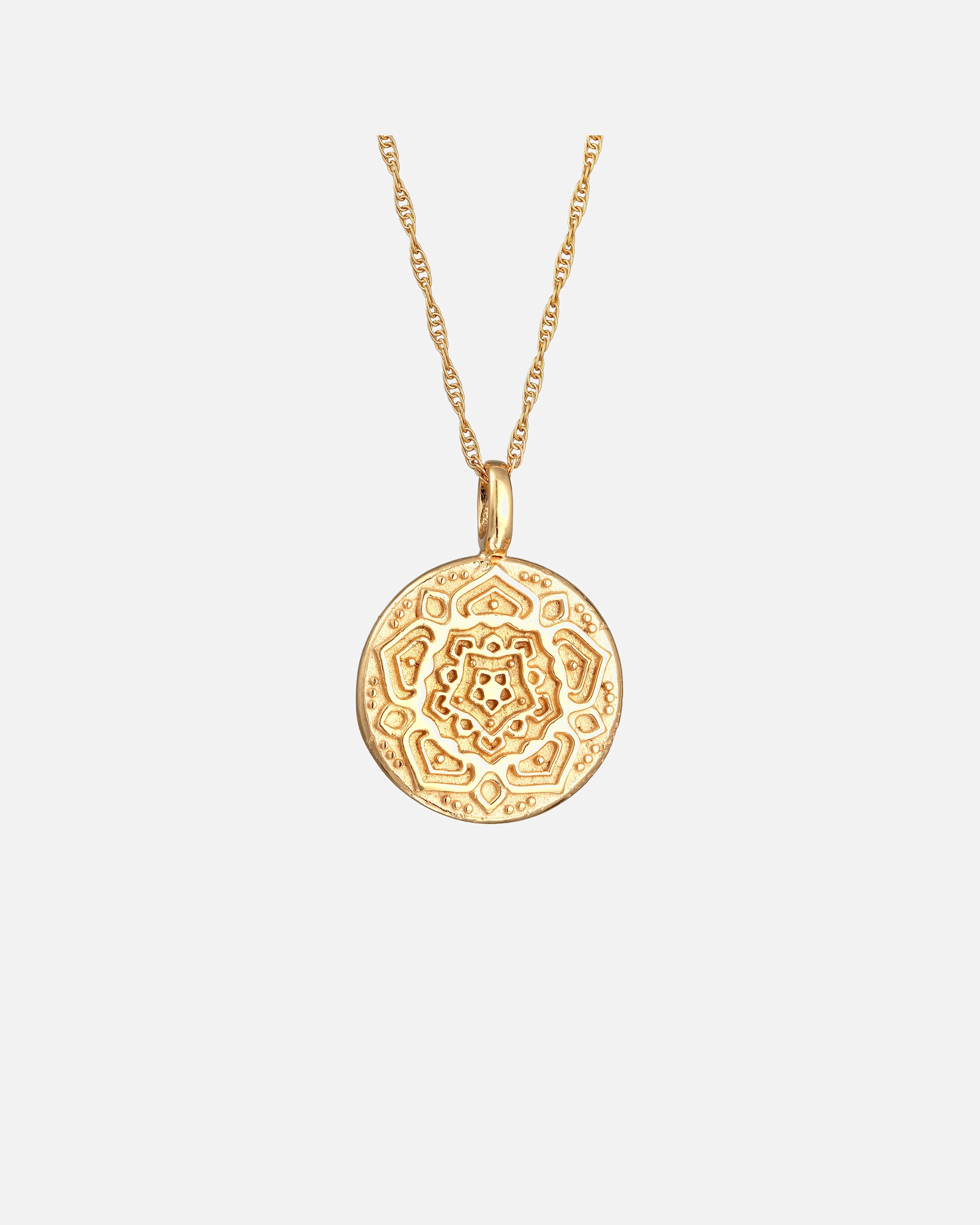 Collier pour Femme Elli Femmes pendentif Mandala rond en argent sterling 925 goldfarben