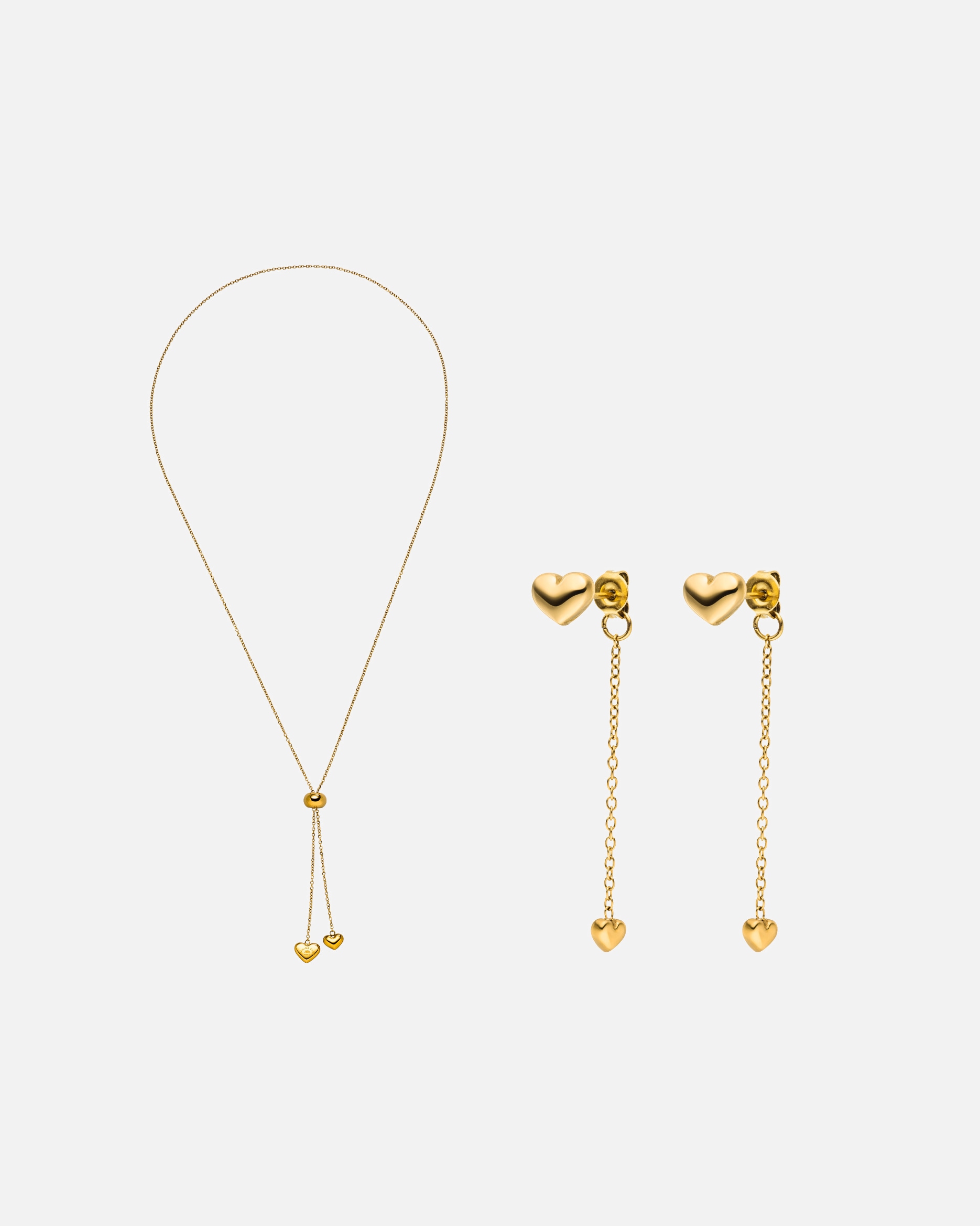 Parure de bijoux pour Unisexe Purelei Radiant Love Ensemble de bijoux 100% acier inoxydable Or