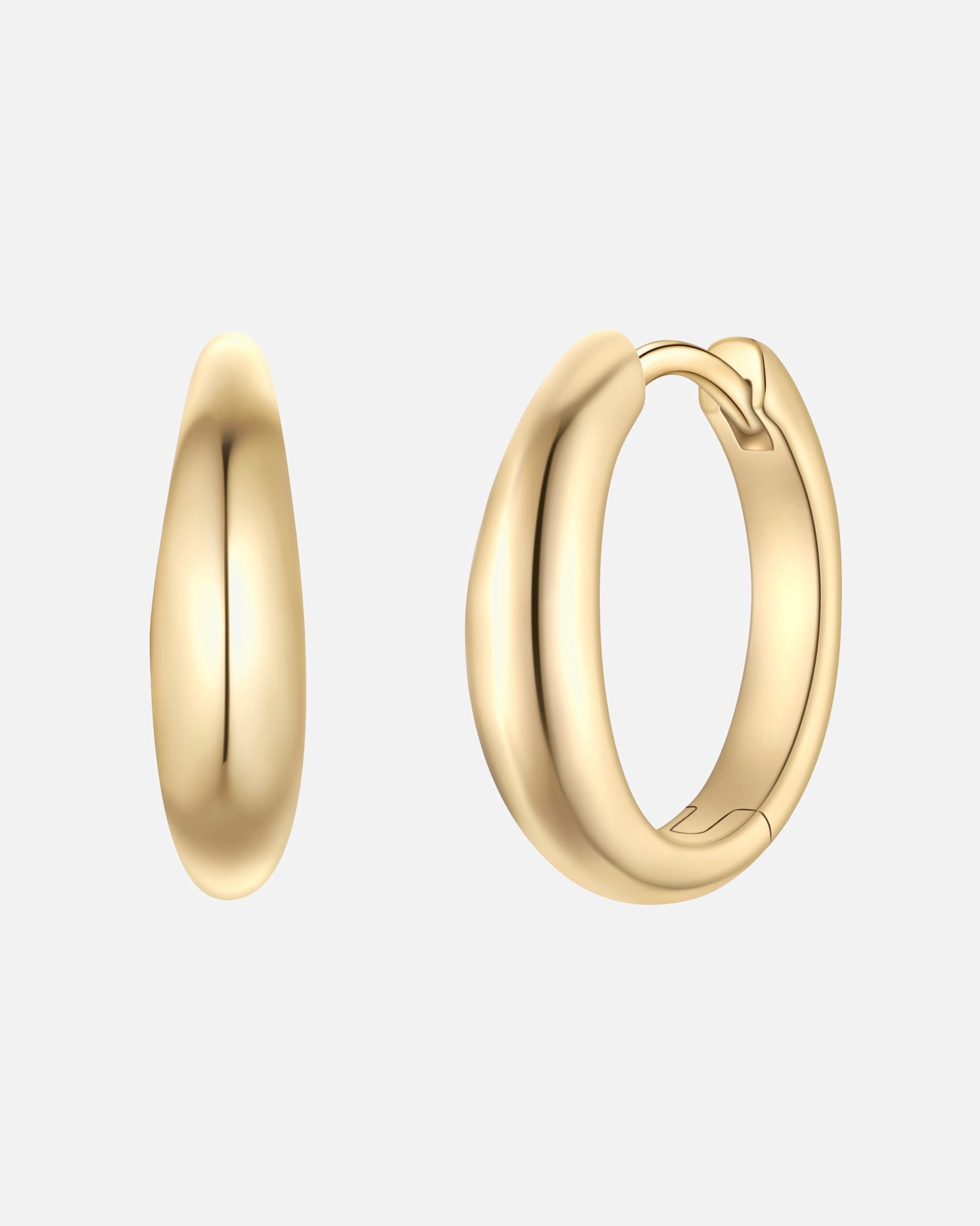 Créoles pour Femme Glanzstücke München Créoles en argent sterling en or jaune 13,8 mm