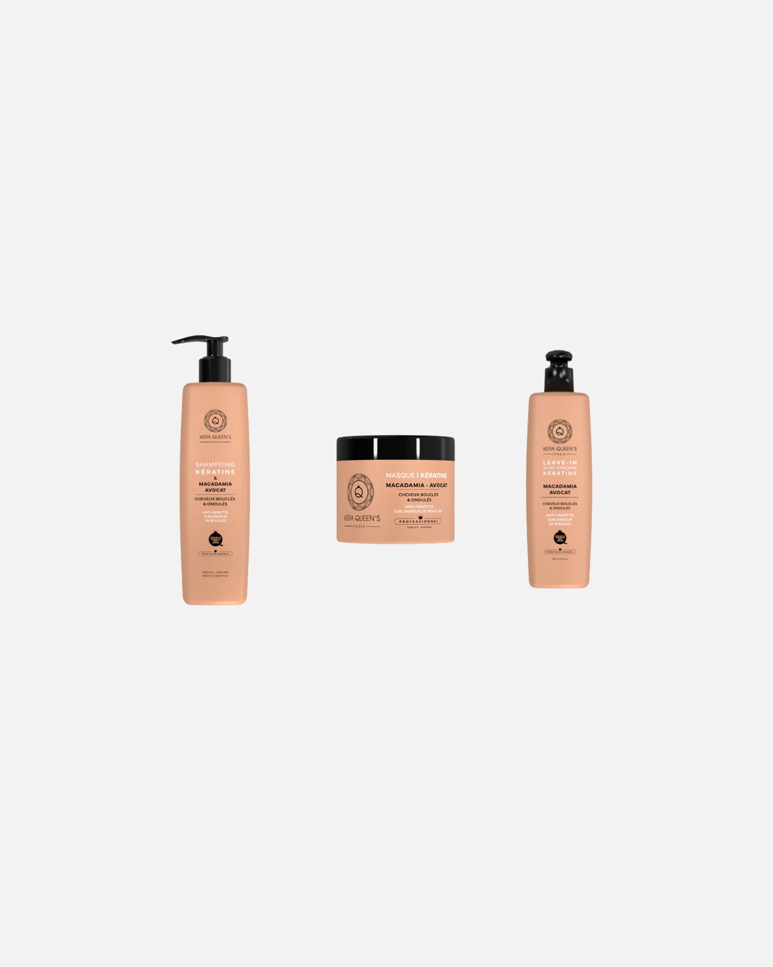 Coffret soin cheveux pour Unisexe Kera Queen's Default Brand Line Rituel Macadamia Kit Trio