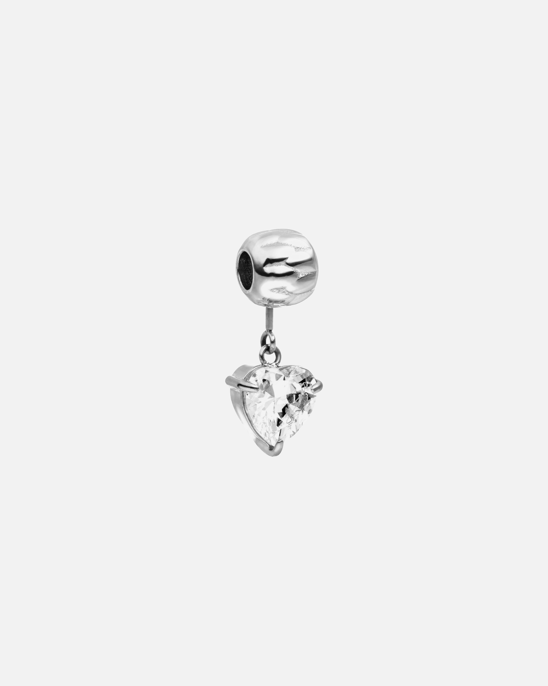 Pendentif pour Unisexe Purelei LEI White Heart Breloque 100% acier inoxydable Argent