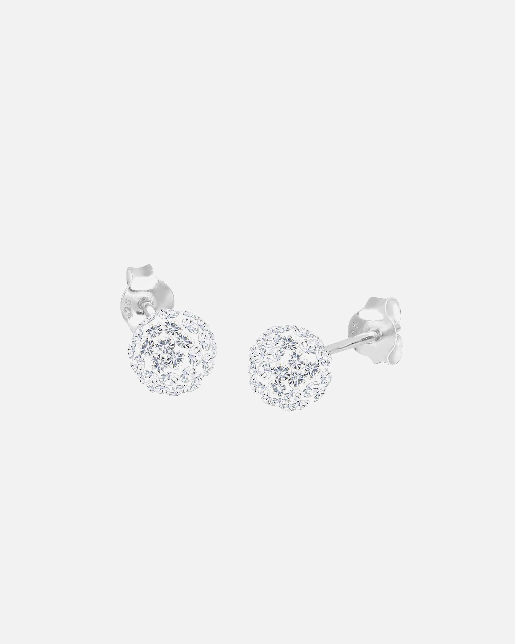 Boucles d'oreilles pour Femme Elli Femmes Clous d'oreilles Boule Élégant avec Cristaux en Argent Sterling 925 Blanc