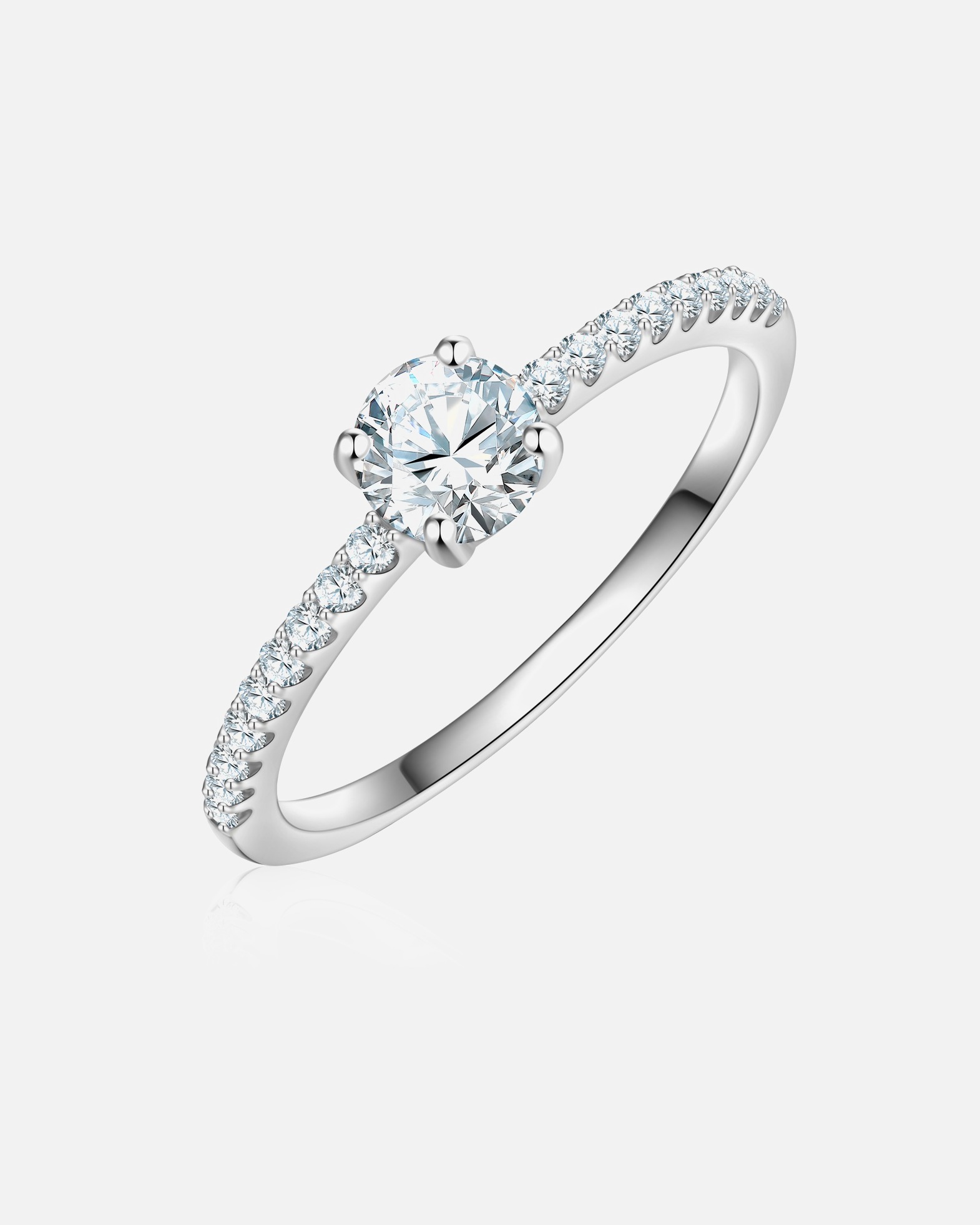 Bague pour Femme Trilani Bague en Argent Sterling en argent avec Zirconium 56