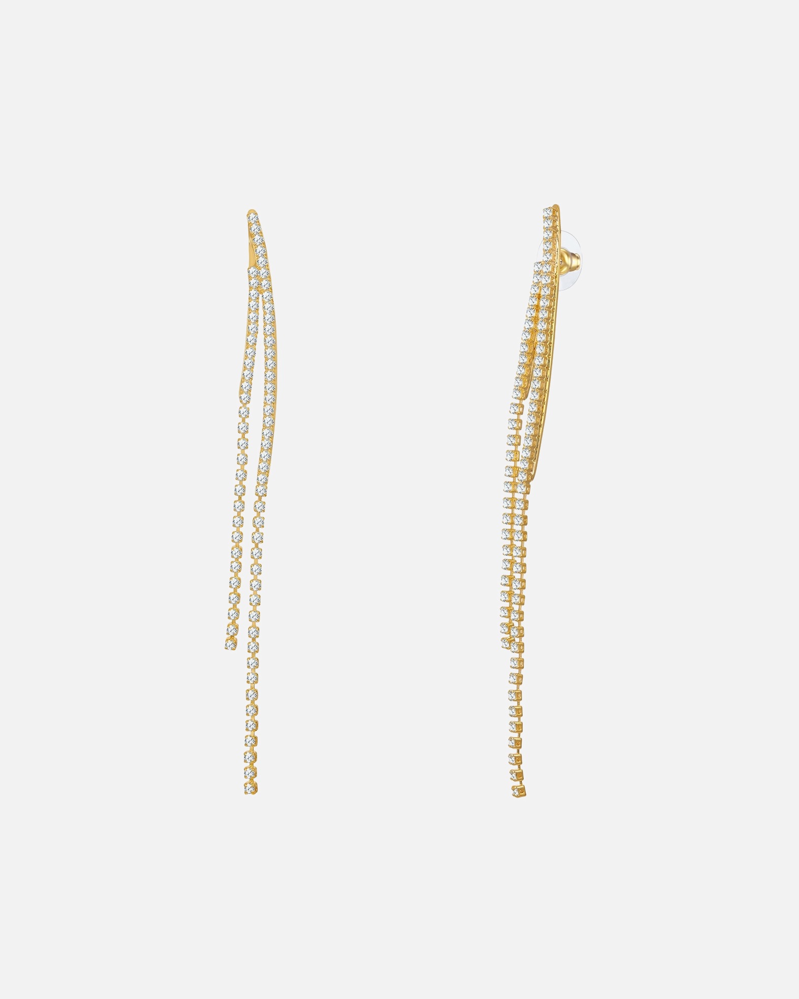 Boucles d'oreilles pour Femme Yokoamii Boucles d´oreilles en Laiton en Or jaune 116,2 mm