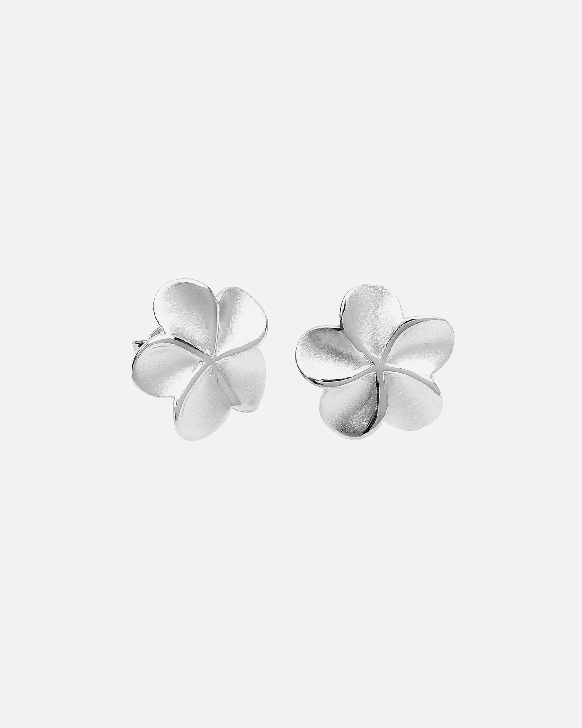 Boucles d'oreilles pour Femme Nenalina Femmes clous d'oreilles fleur satinée en argent sterling 925 silberfarben