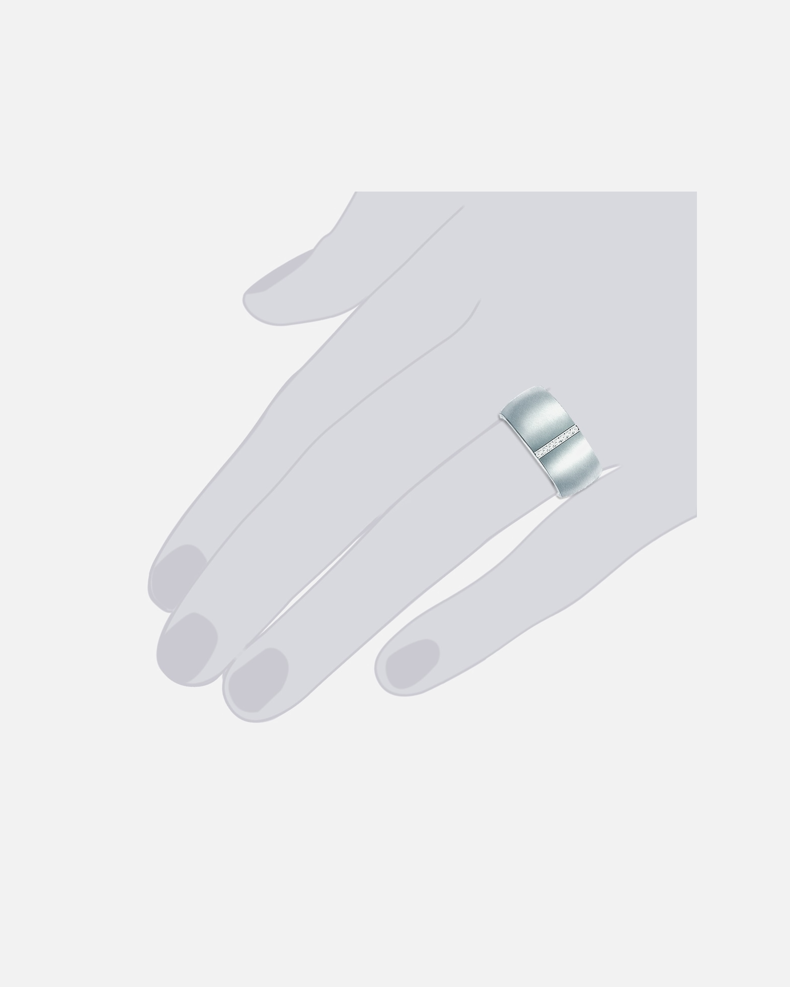 Bague pour Femme Rafaela Donata Bague de cristaux Swarovski® Acier inoxydable Orné de cristaux Swarovski® en Argent 58