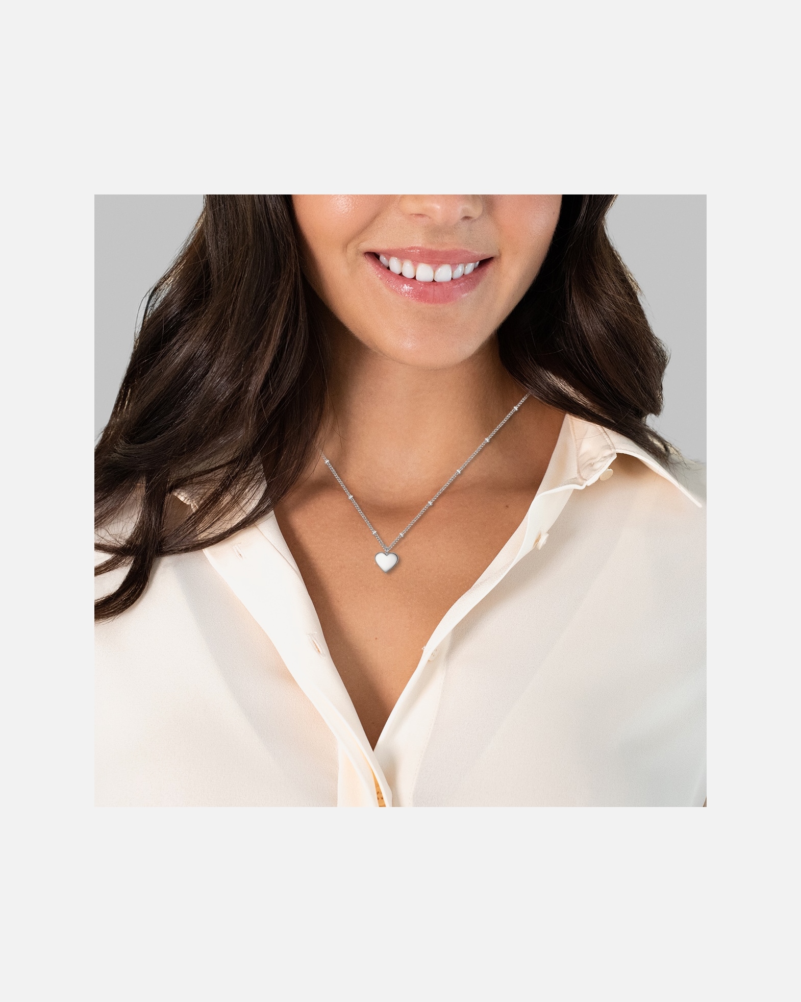 Collier pour Femme Eastside Collier en acier inoxydé Coeur Acier inoxydable en Or rose 40,0 cm Basiskette + 5,0 cm Verlängerung