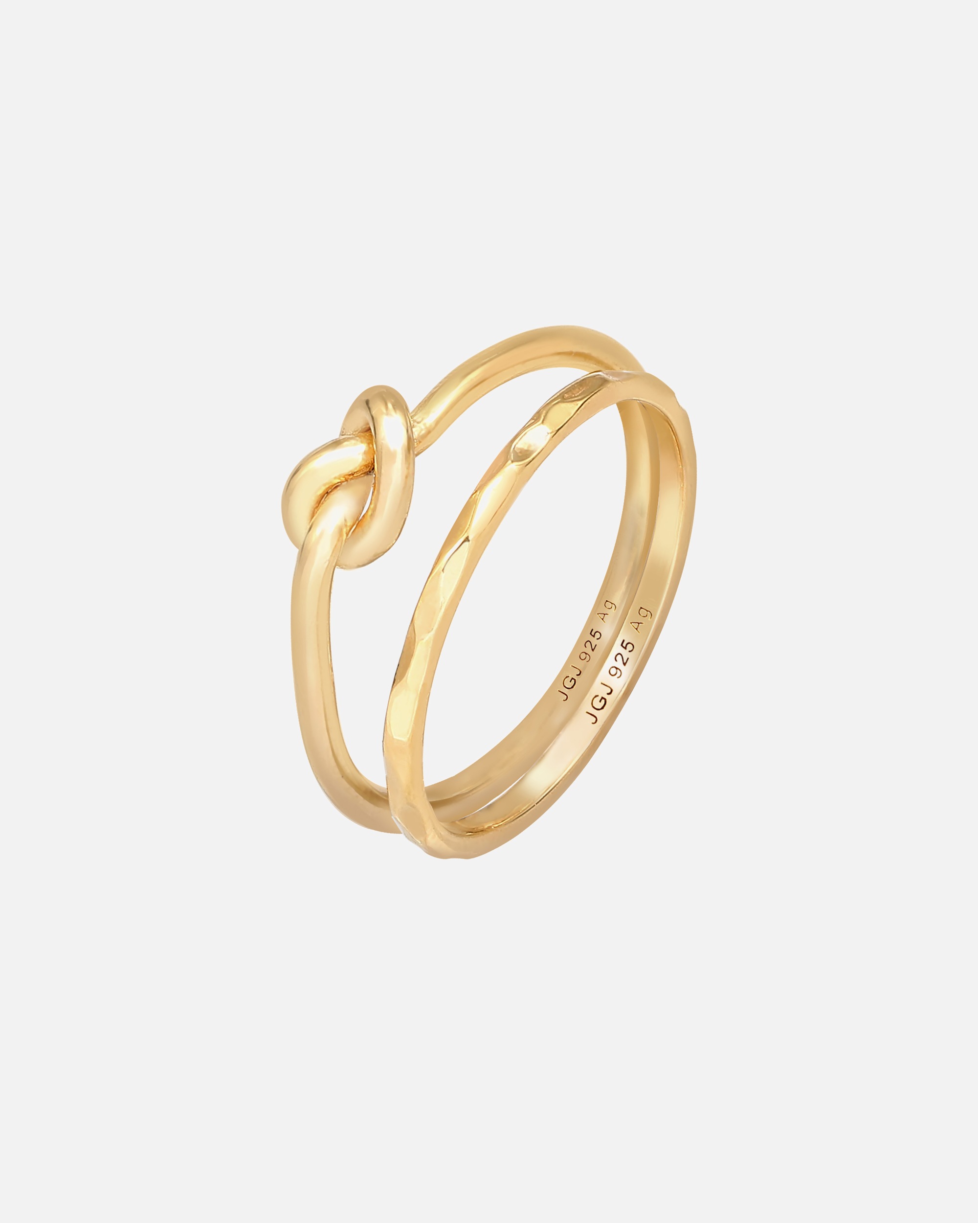Bague pour Femme Elli Nœud Noué Tendance Basique Set de 2 pièces Argent 925 52