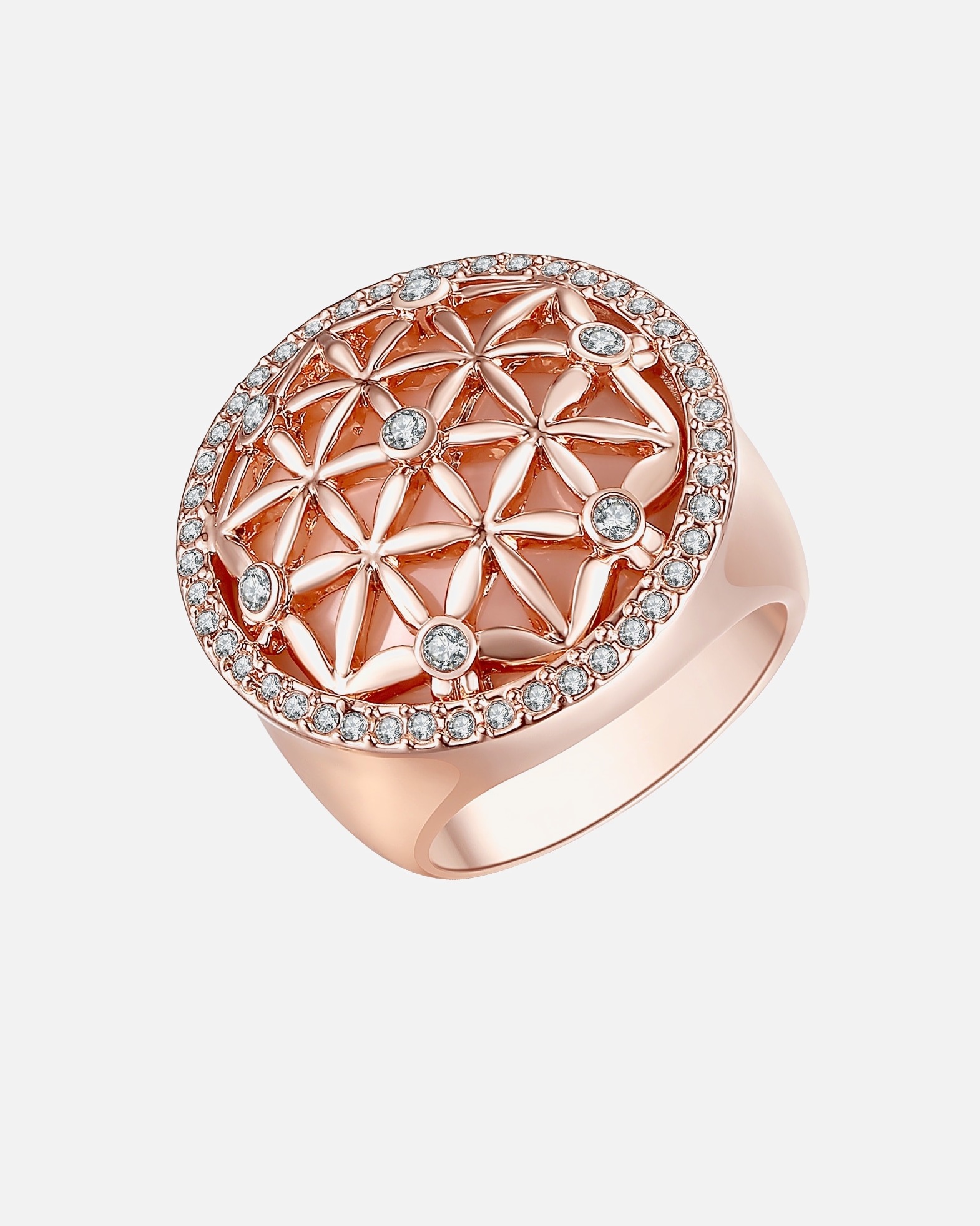 Bague pour Femme Lulu & Jane Bague en Alliage de fer en Or rose 50
