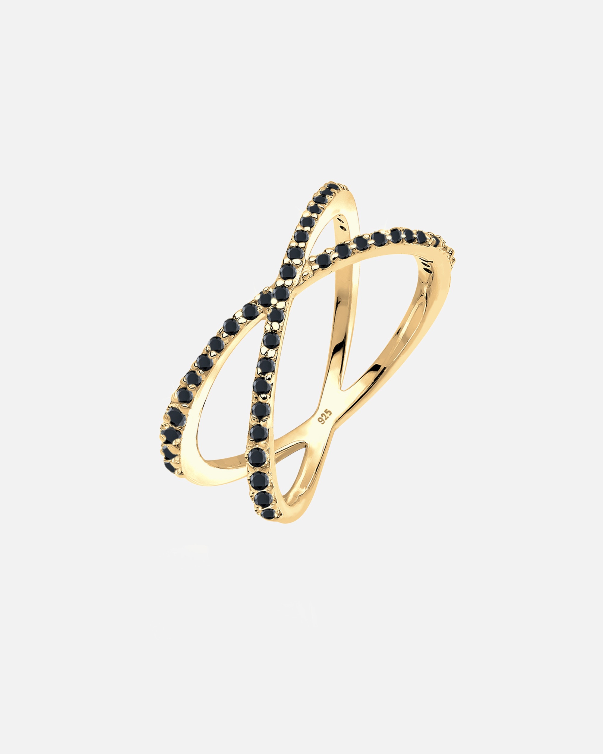 Bague pour Femme Elli Femmes Enroulement X avec Cristaux de Zirconium en Argent Sterling 925 54