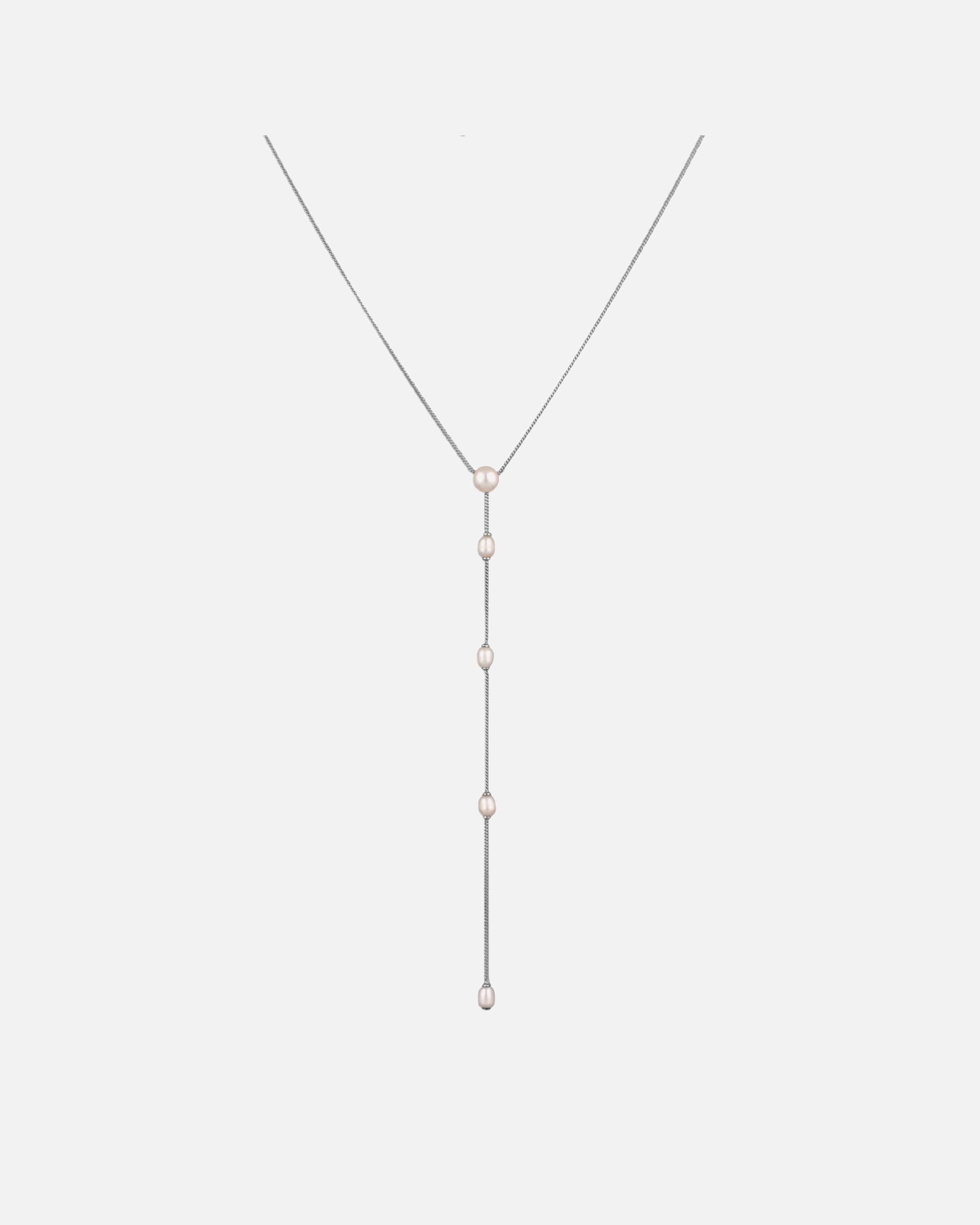 Collier pour Femme Elli PREMIUM Collier-Y Perles d'eau douce blanches 925 Sterling Silver silberfarben