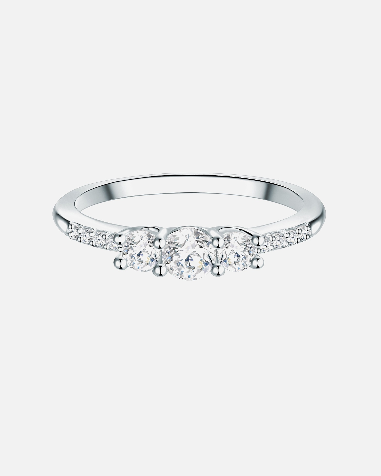 Bague pour Femme Trilani Bague en argent Argent sterling Oxyde de zirconium (CZ) en Argent 54