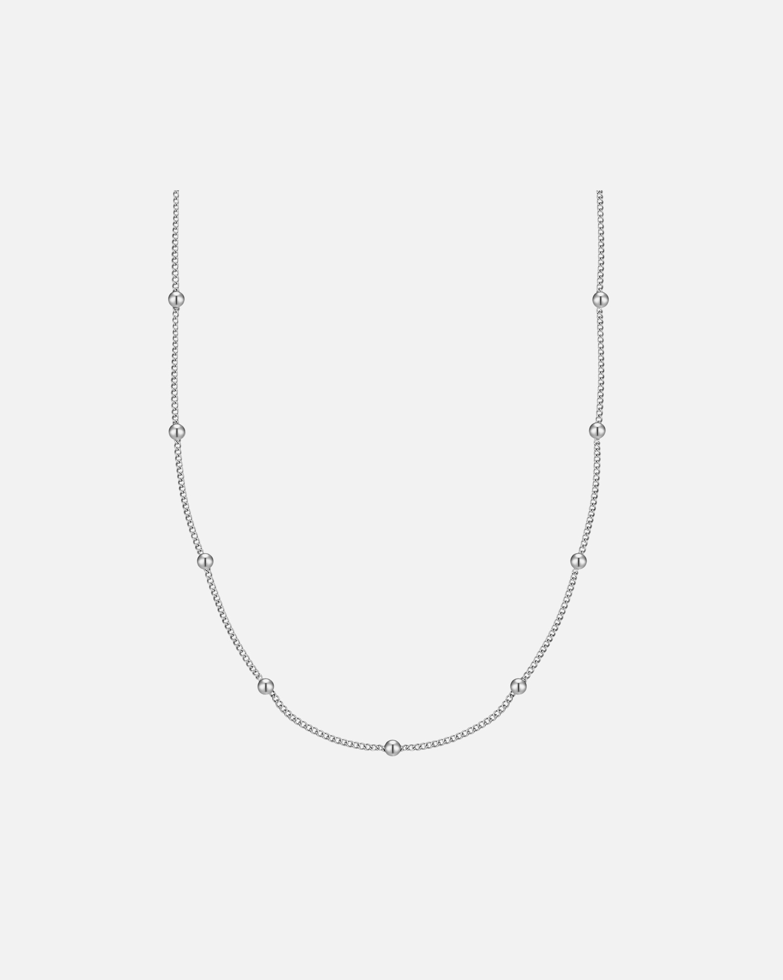 Collier pour Femme Glanzstücke München Collier en acier inoxydable en Argent 40,0 cm Basiskette + 5,0 cm Verlängerung