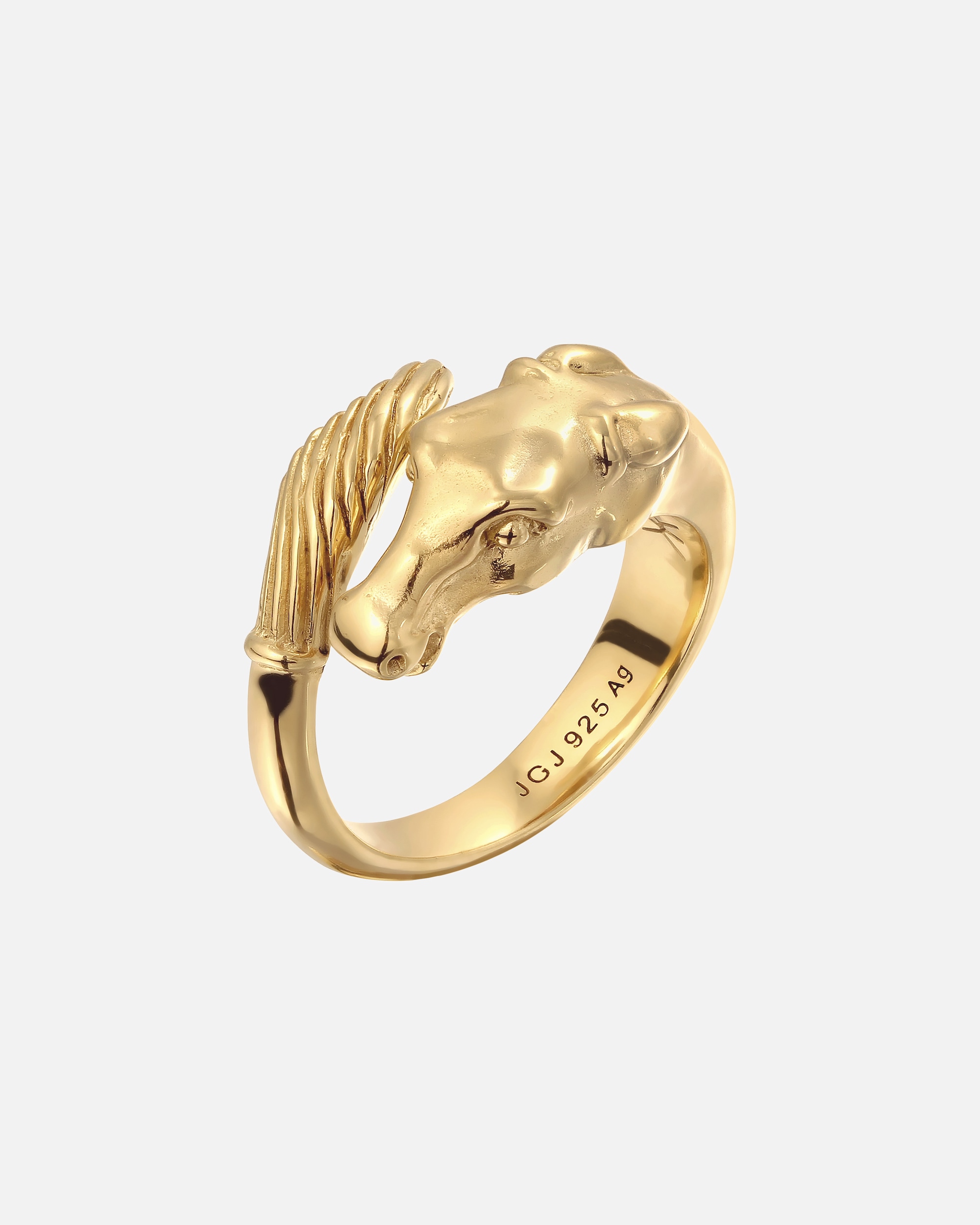 Bague pour Homme KUZZOI Bague argent homme cheval 925 Sterling Silver 60