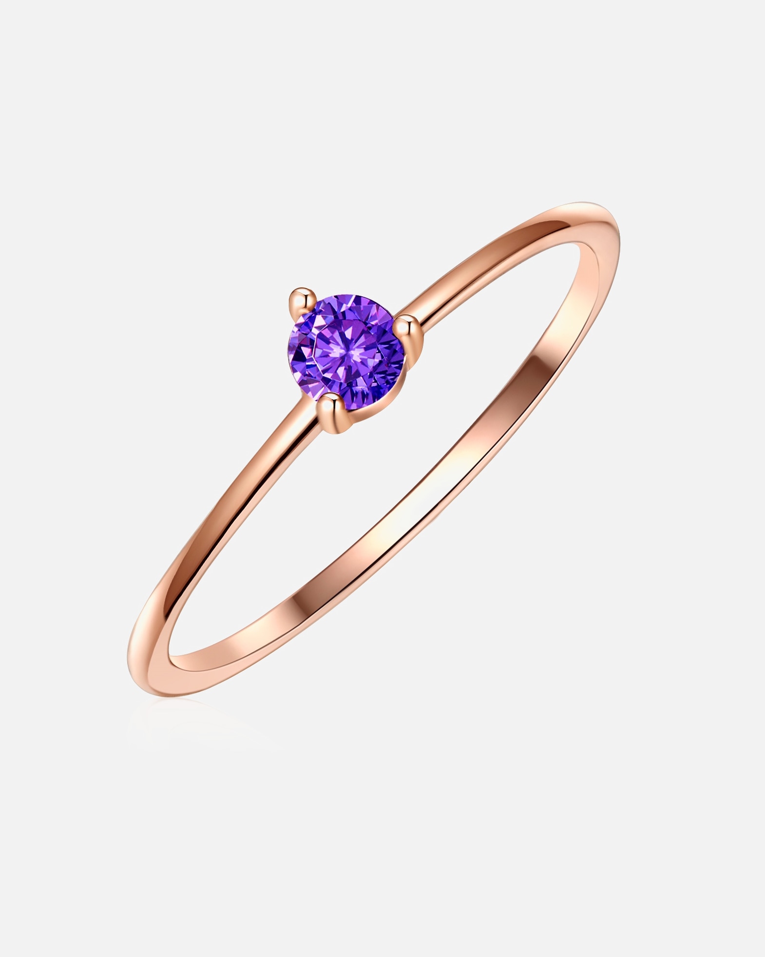 Bague pour Femme Glanzstücke München Bague en argent Argent sterling Oxyde de zirconium (CZ) en Or rose 52