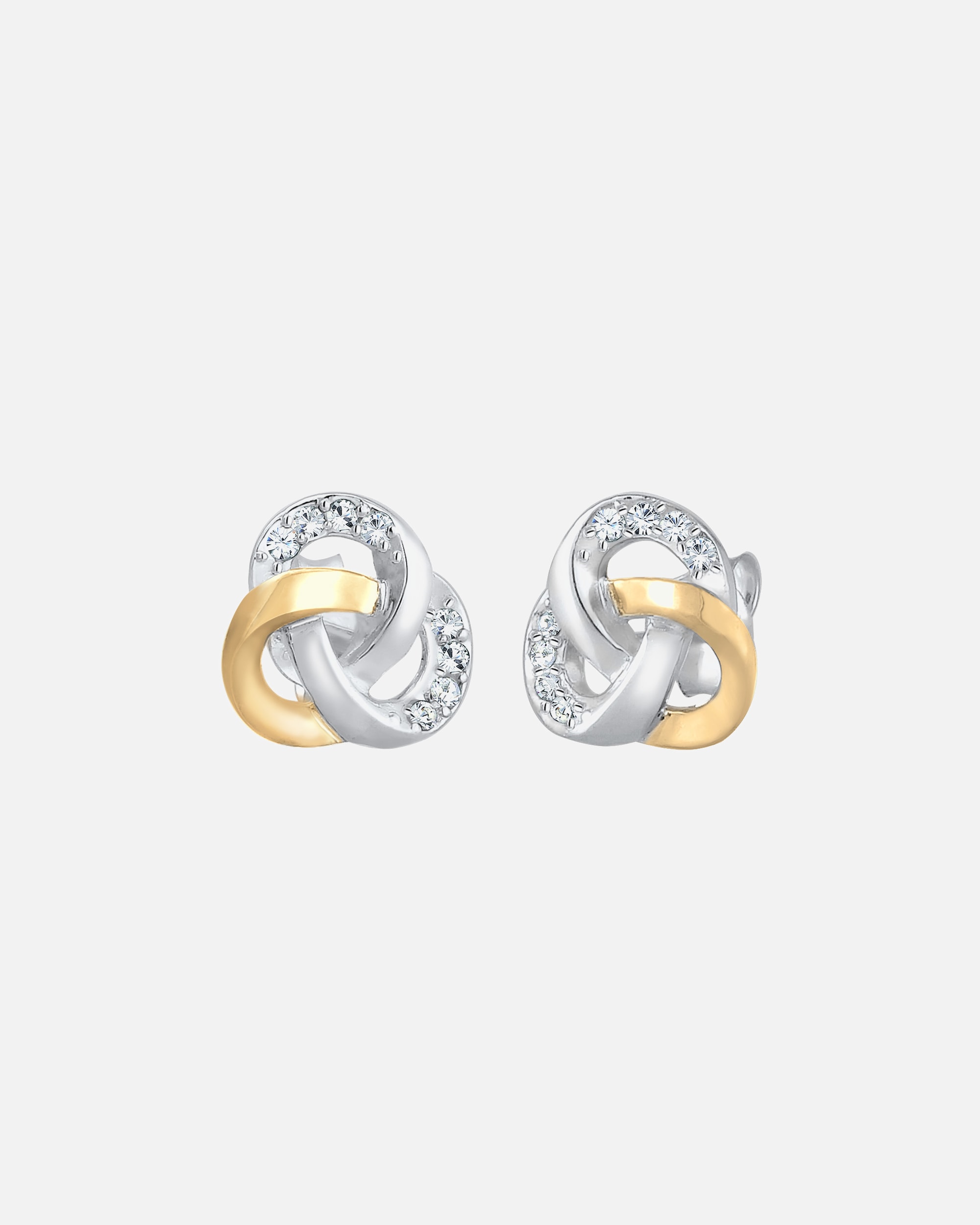 Boucles d'oreilles pour Femme Elli Femmes nœud bicolore cristaux en argent sterling 925 silberfarben