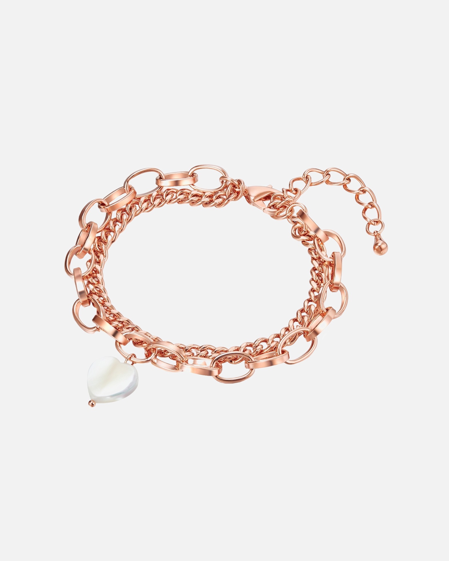 Bracelet pour Femme Lulu & Jane Bracelet en Laiton en Or rose Longueur de base 19,0 + rallonge 5,0 cm