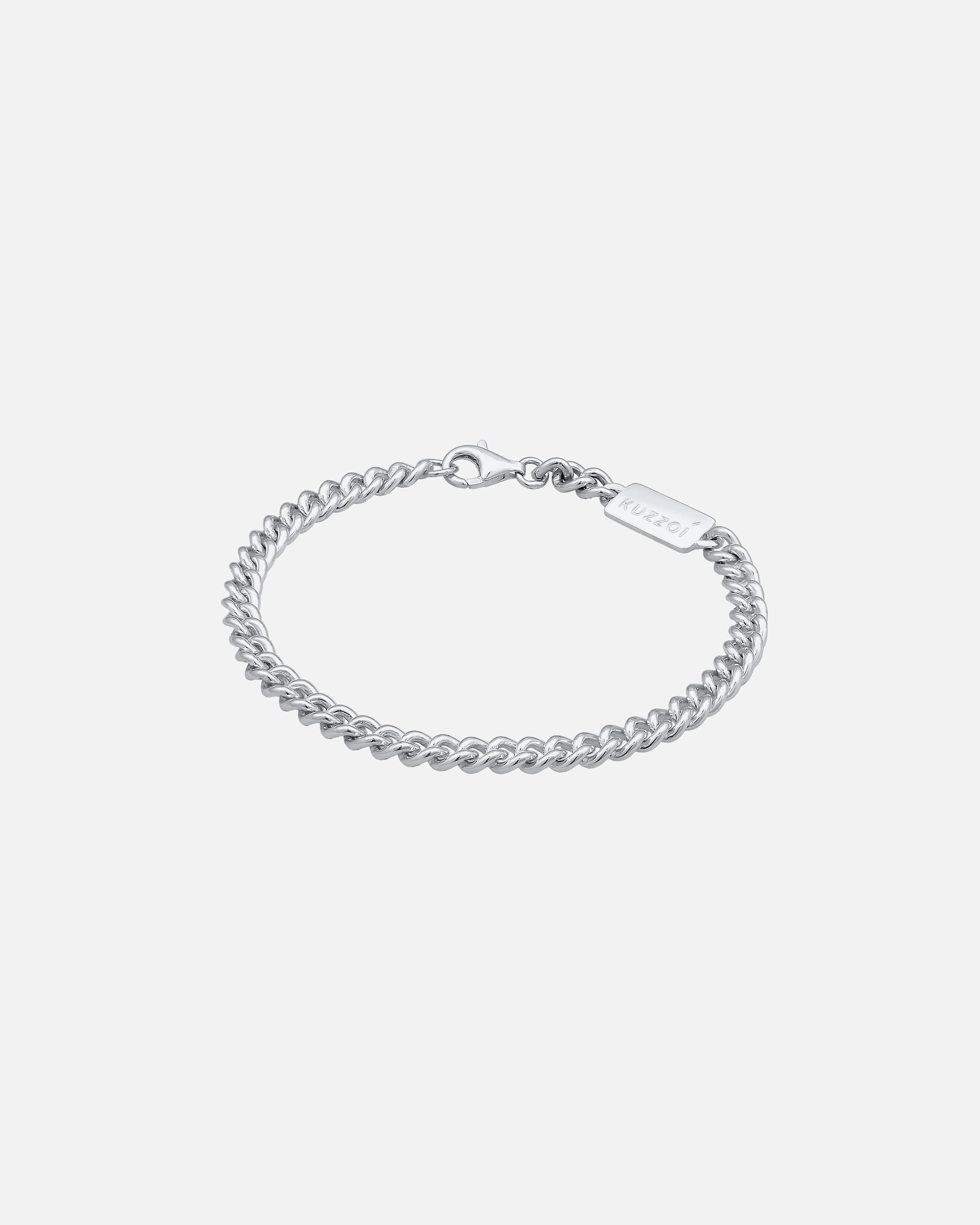 Bracelet pour Homme KUZZOI Hommes Char Massif Basique en argent sterling 925 19