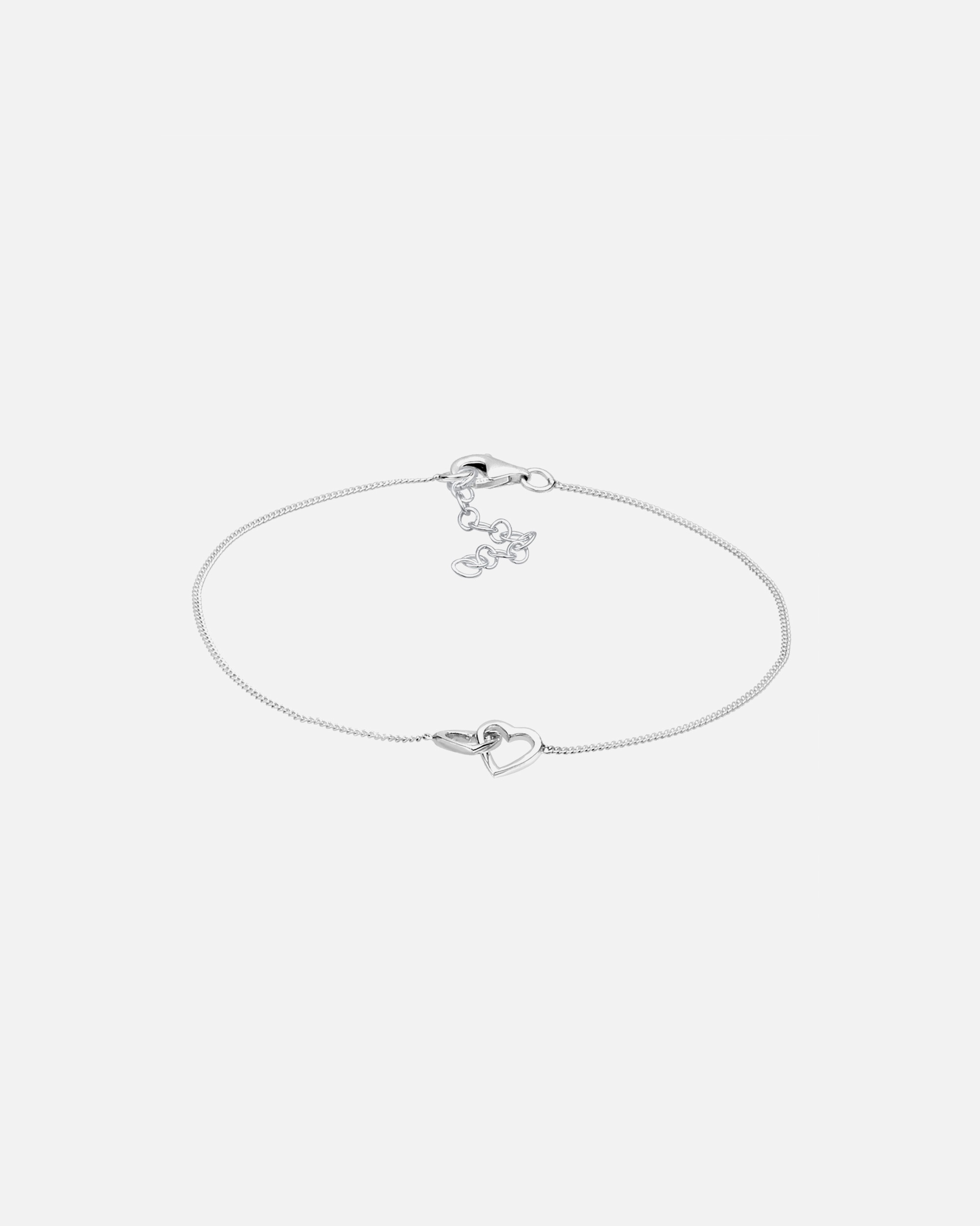 Bracelet pour Femme Cœur entrelacé 925 Argent rose Plaqué Or 20