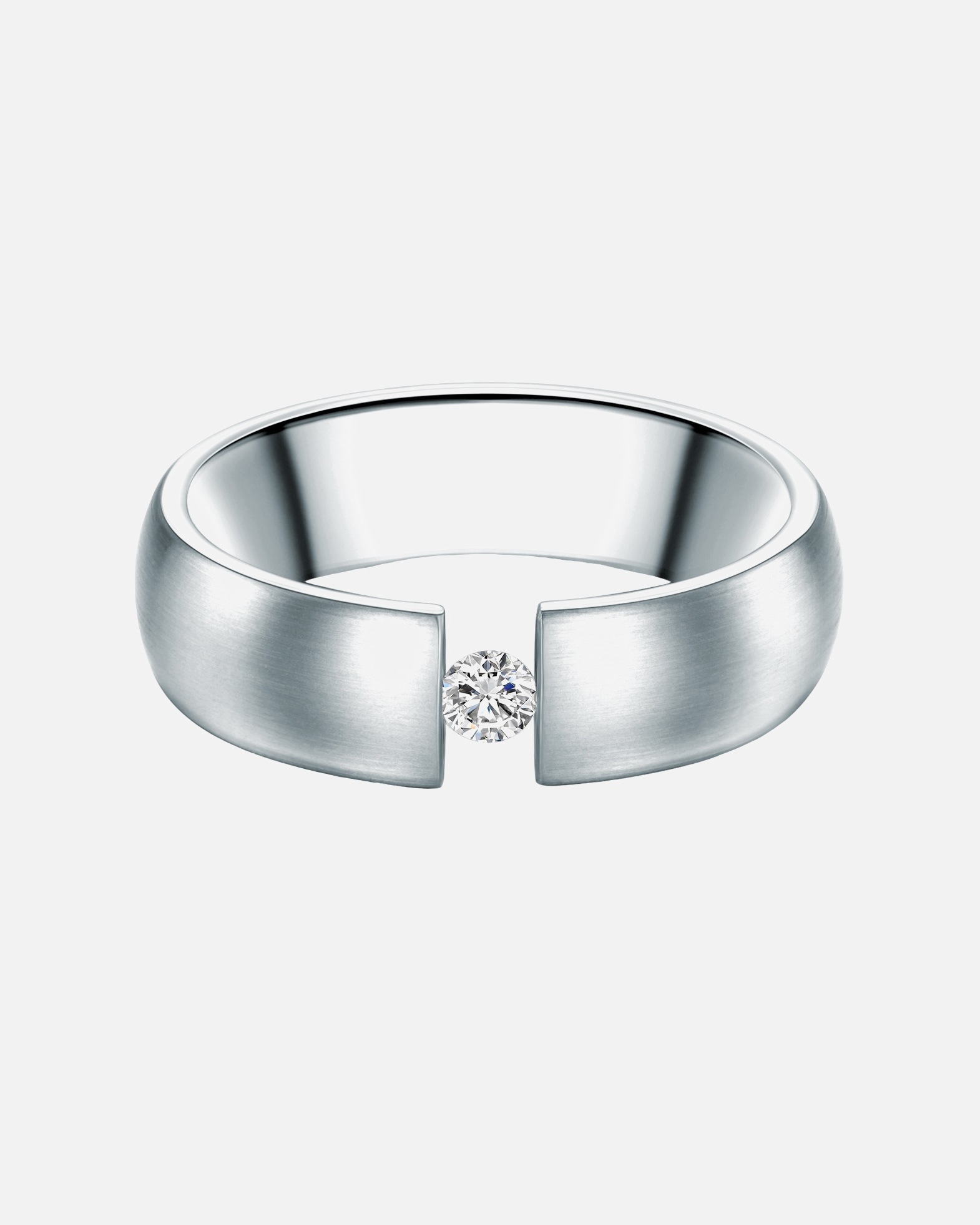 Bague pour Femme Bague en Acier inoxydable en Argent 58