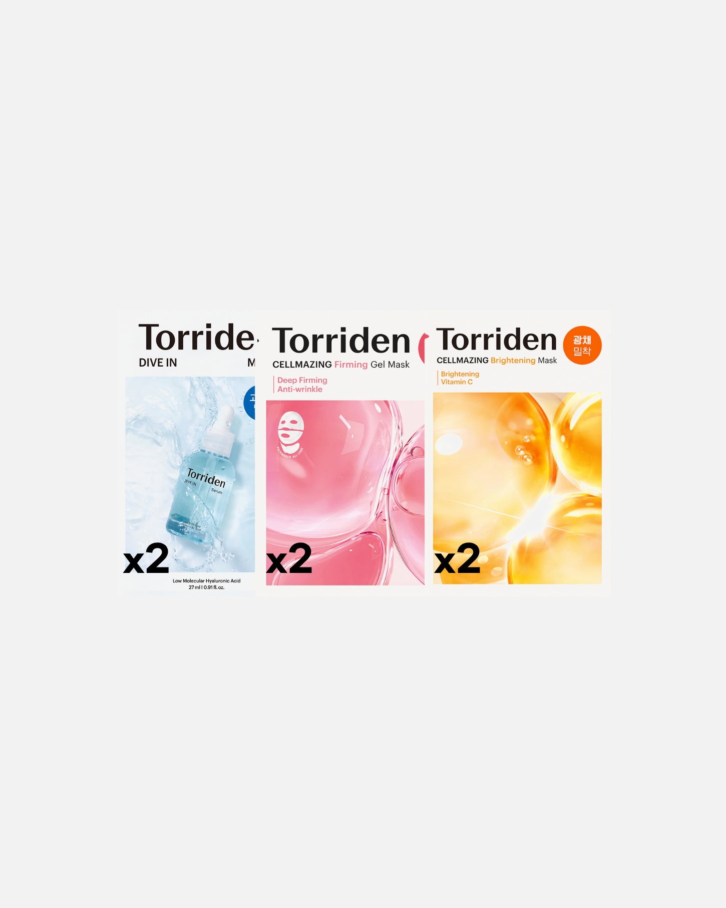Coffret soin visage pour Unisexe Torriden 3-Step Skin Boost Kit 1 Set