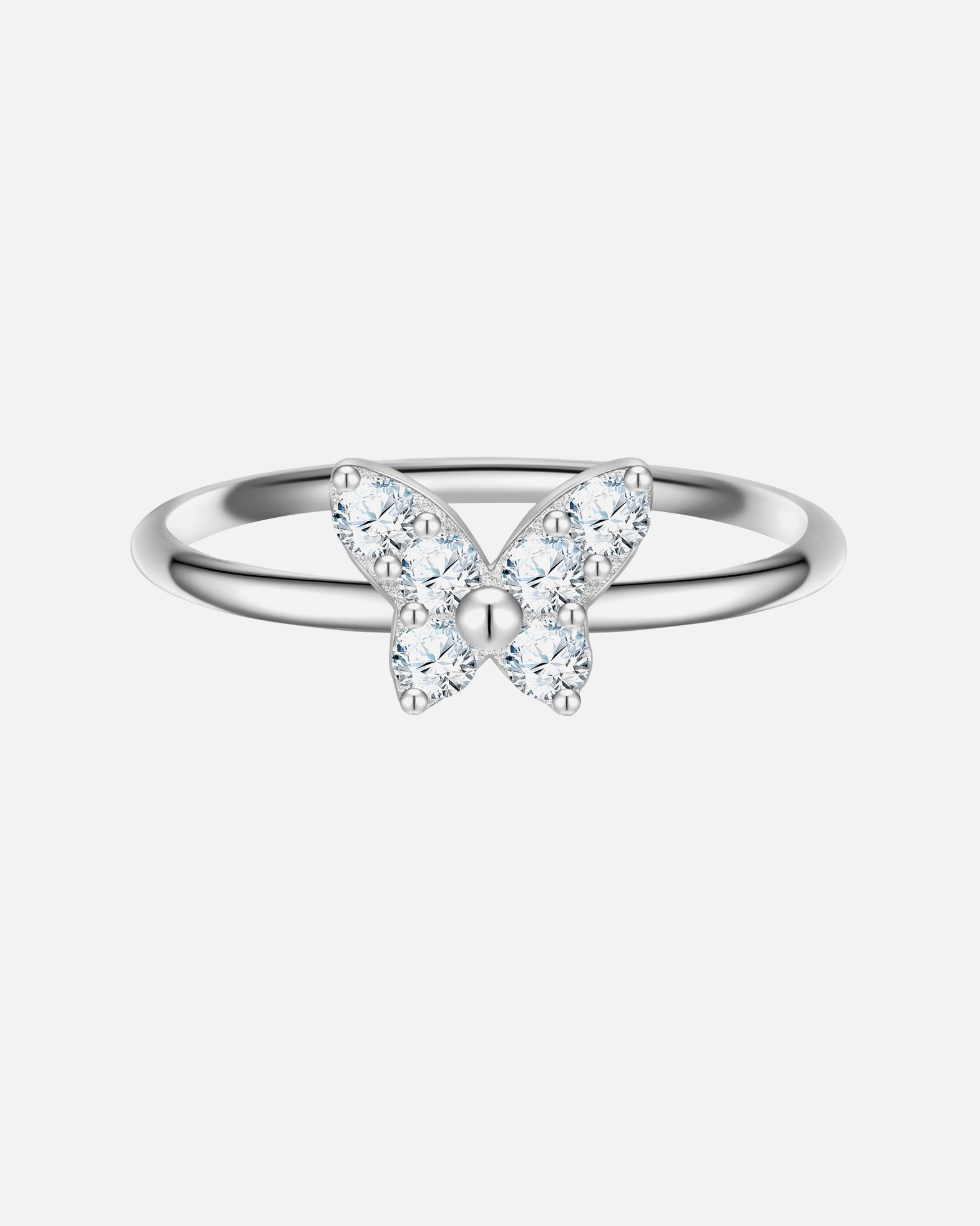 Bague pour Femme Glanzstücke München Bague Papillon en Argent Sterling en argent avec Zirconium 48