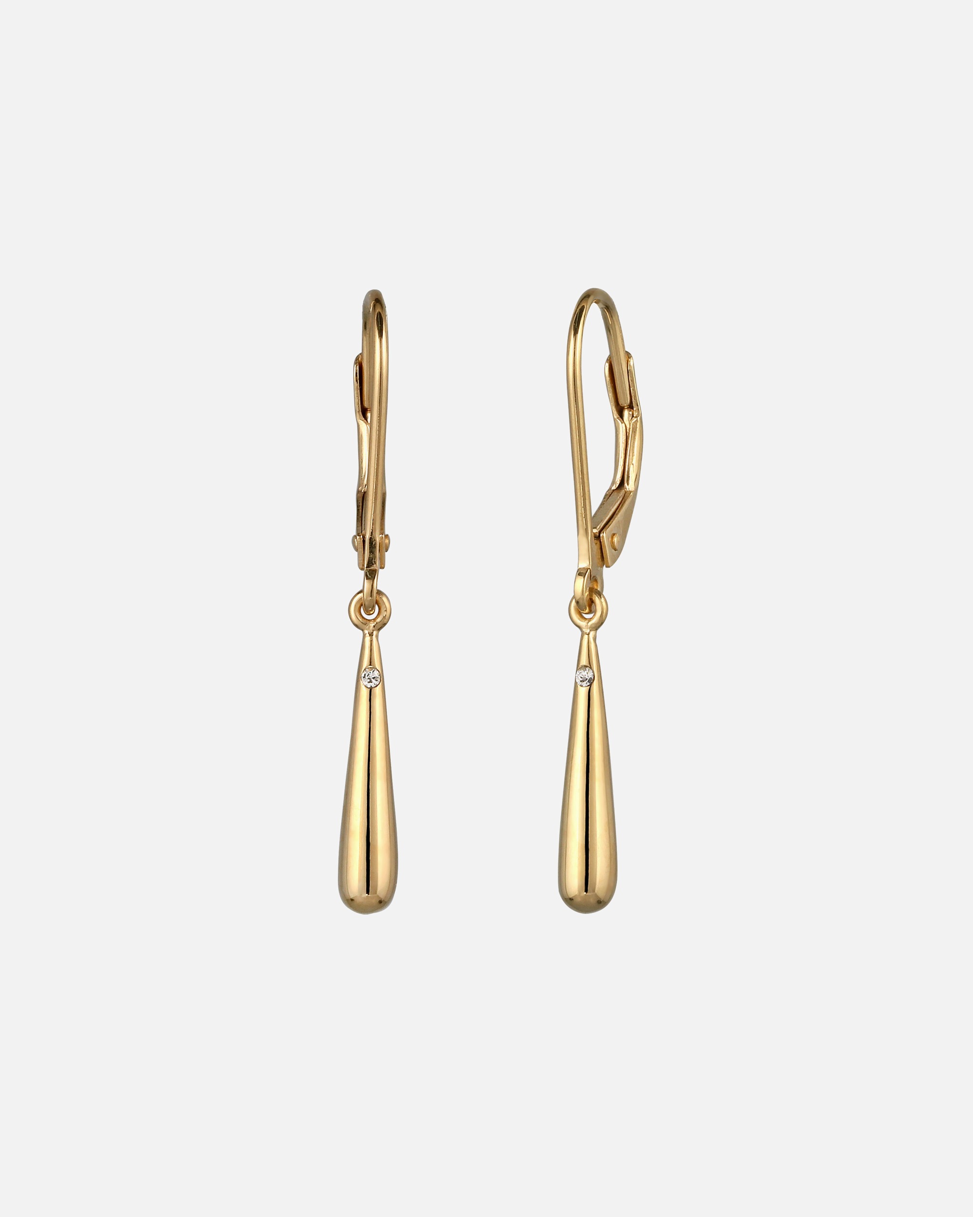 Boucles d'oreilles pour Femme Elli Pendantes Goutte Swarovski Blanc 925 Sterling Silver goldfarben