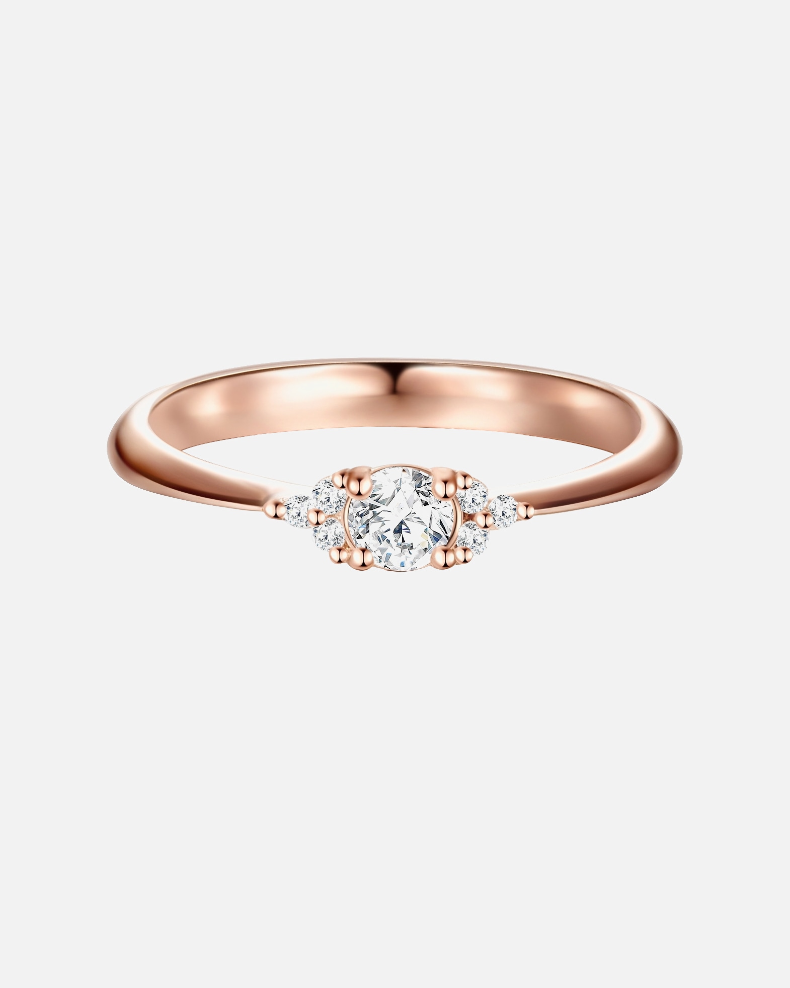 Bague pour Femme Trilani Bague en argent Argent sterling Oxyde de zirconium (CZ) en Or rose 63
