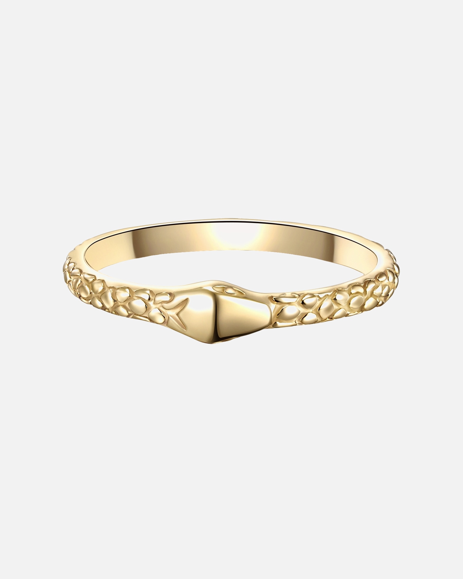 Bague pour Femme Glanzstücke München Bague en argent Tête de serpent Argent sterling en Or jaune 56