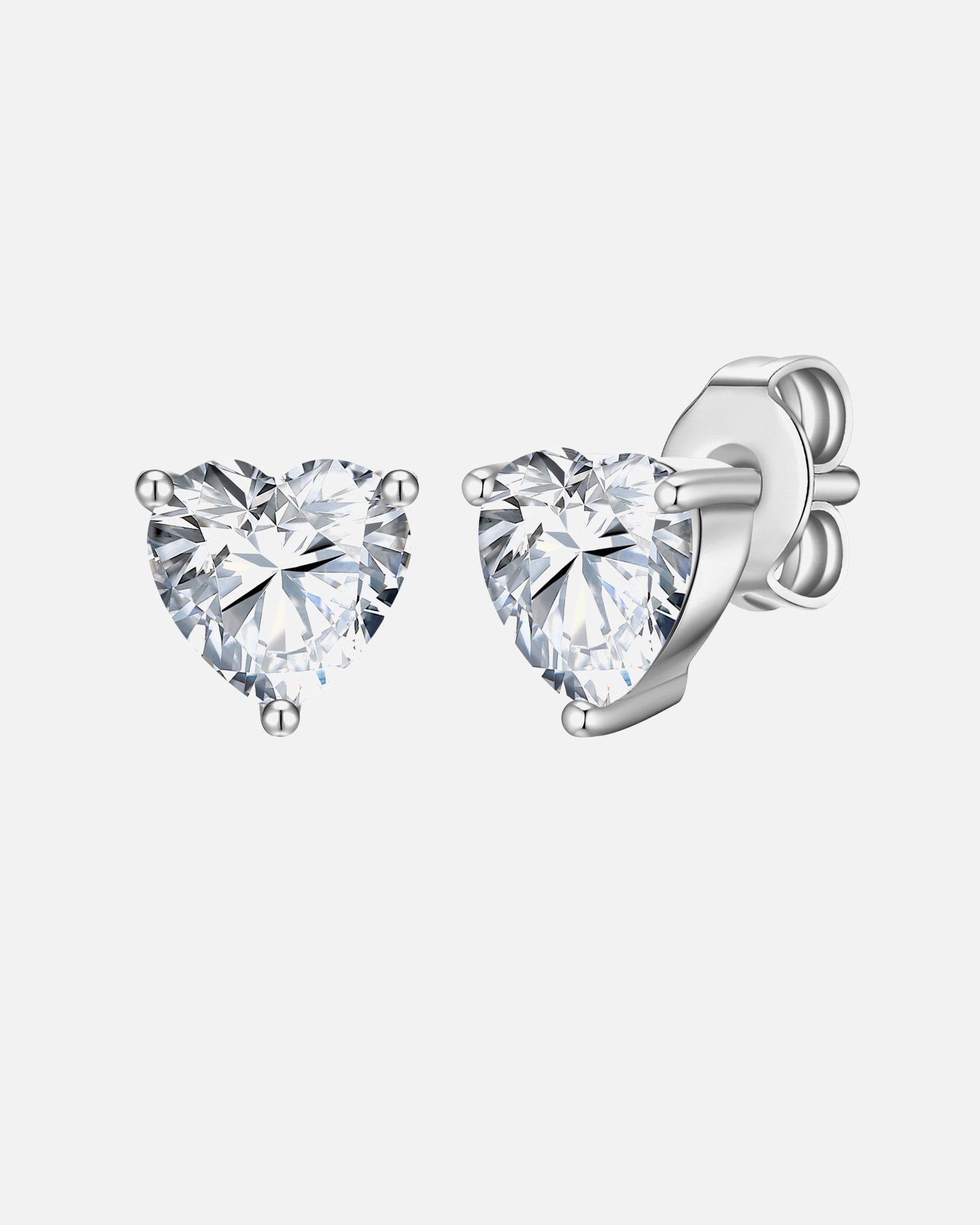 Boucles d'oreilles pour Femme Rafaela Donata Boucles d´oreilles Coeur en Argent sterling en Argent 6,6 mm