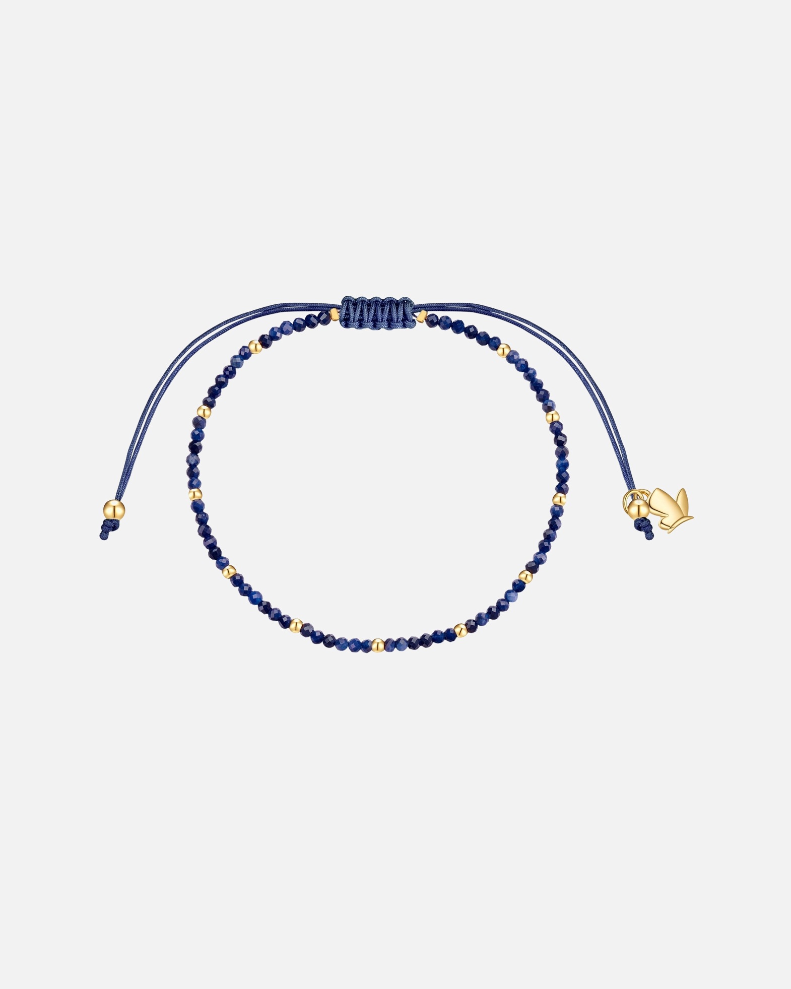 Bracelet pour Femme Glanzstücke München Bracelet en acier inoxydable en doré avec saphir Réglable 15,0 - 22,0 cm