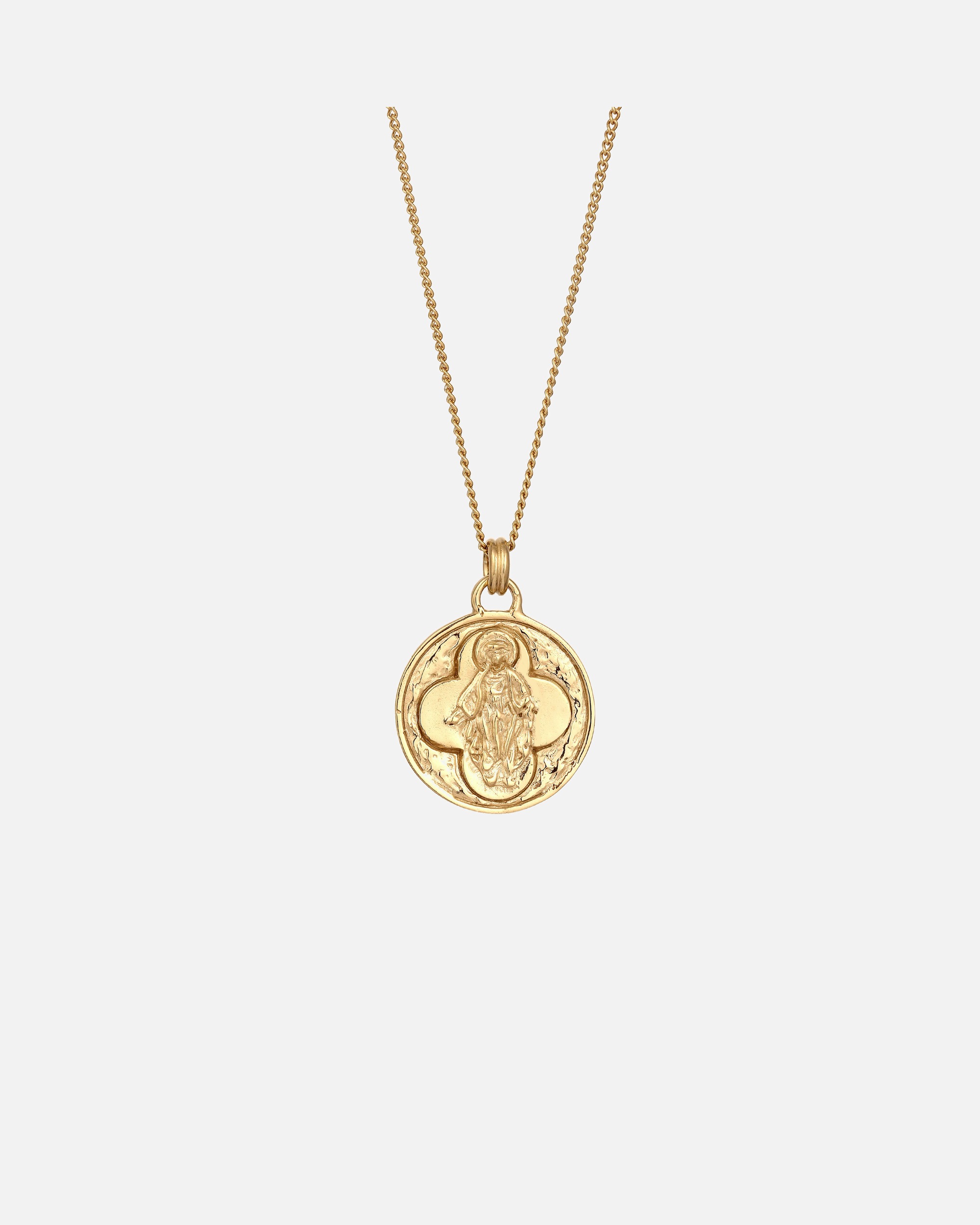 Collier pour Femme Collier avec pendentif madonna 925 Sterling Silver Gold-plated 45