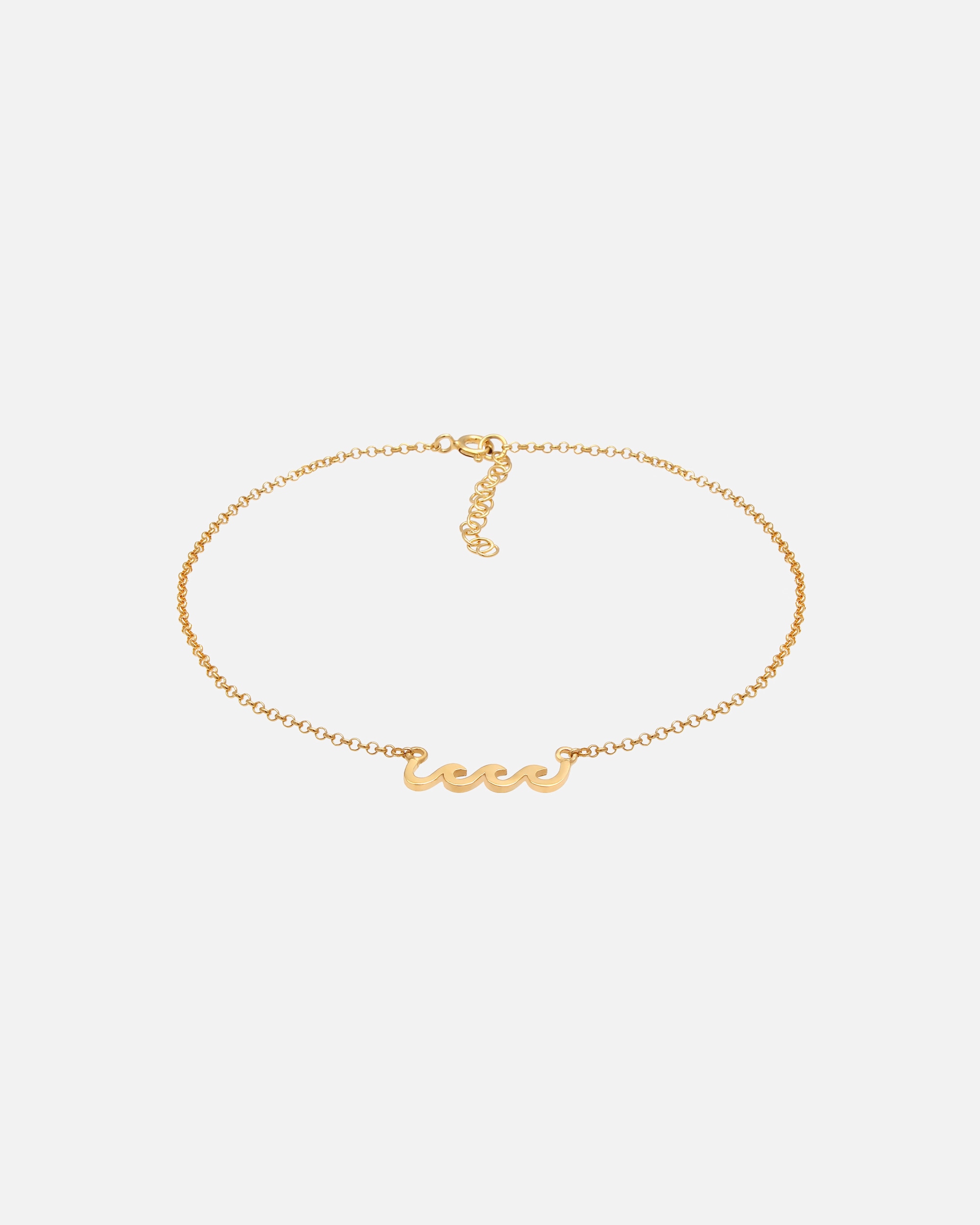 Bijoux pour Femme Elli Bijoux de pieds féminins vagues plage de mer été en 925/1000 argent massif goldfarben