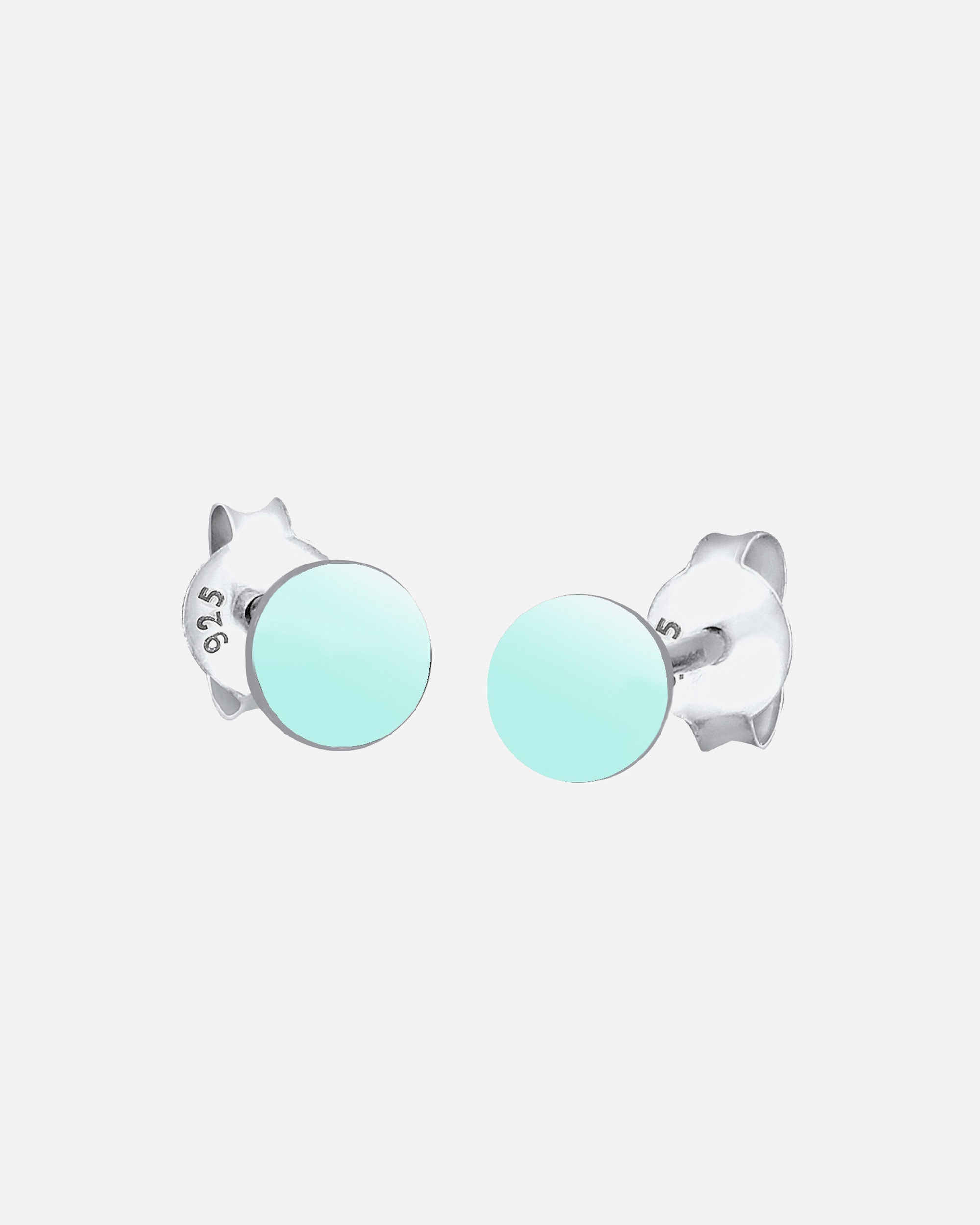 Boucles d'oreilles pour Femme Elli Cercle Basic Géo Tendance Classique Argent 925 Bleu clair