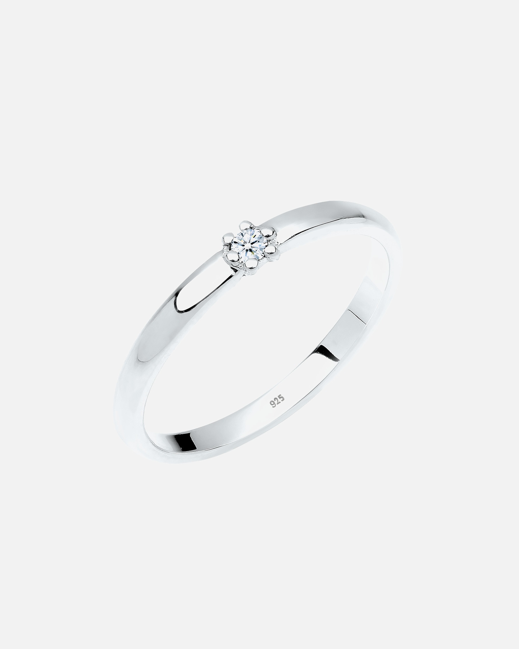 Bague pour Femme Elli DIAMONDS Femmes Bague de fiançailles diamant (0.03 ct.) en argent sterling 925 58