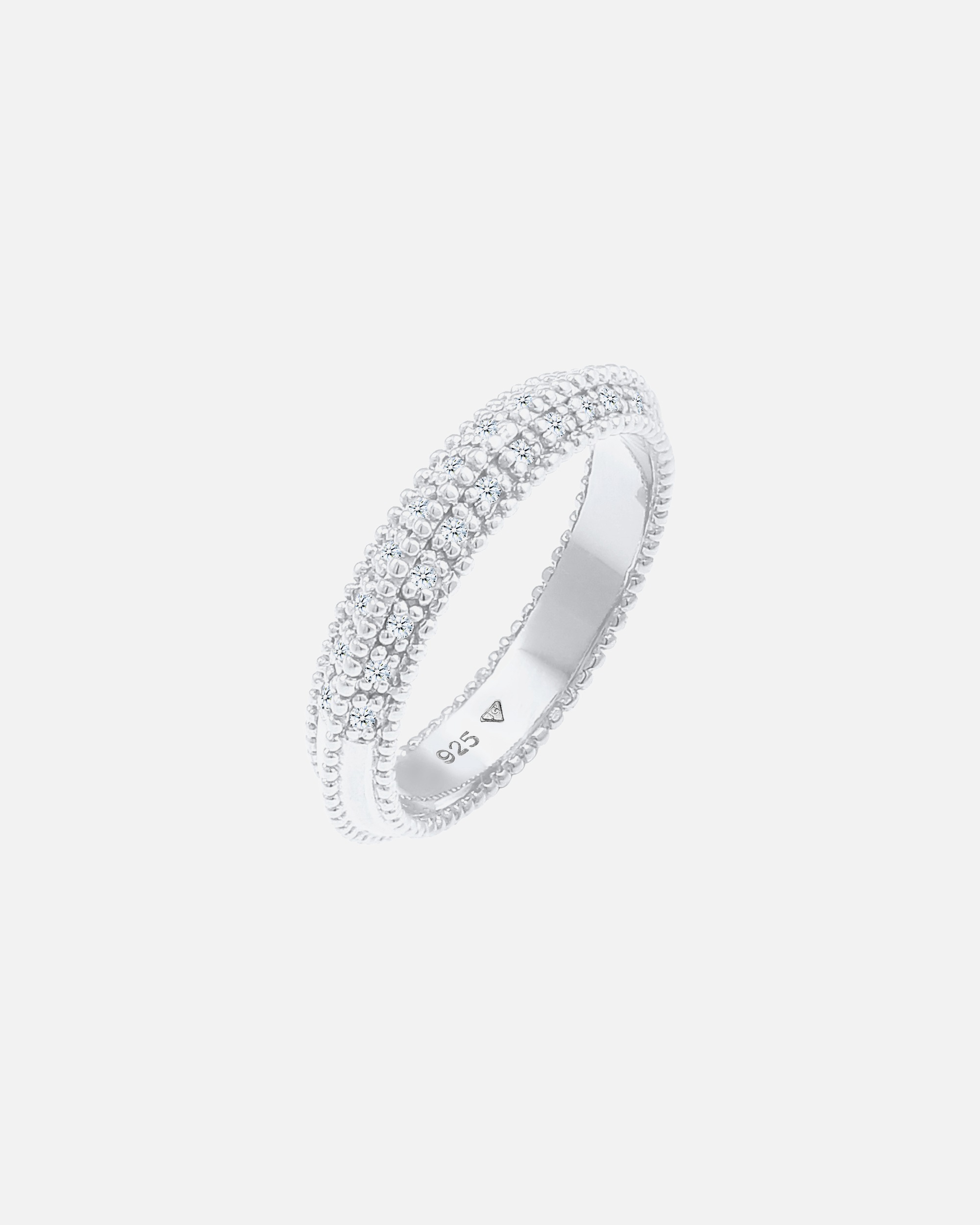 Bague pour Femme Elli DIAMONDS Fiançailles Diamant (0.12 ct.) Argent massif 925 52