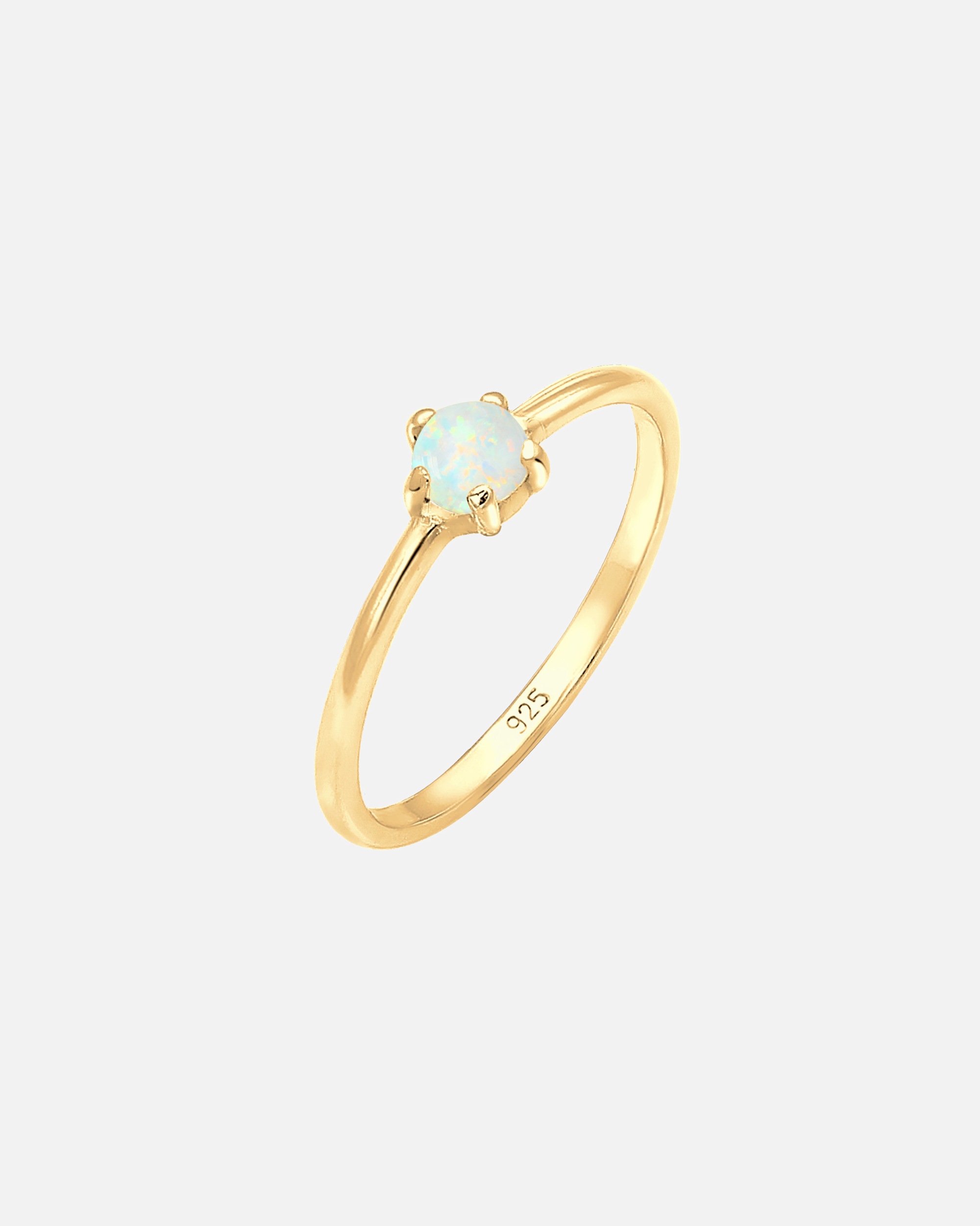 Bague pour Femme Elli Tendance basique anneau ruban opale synthétique 925 Argent 58