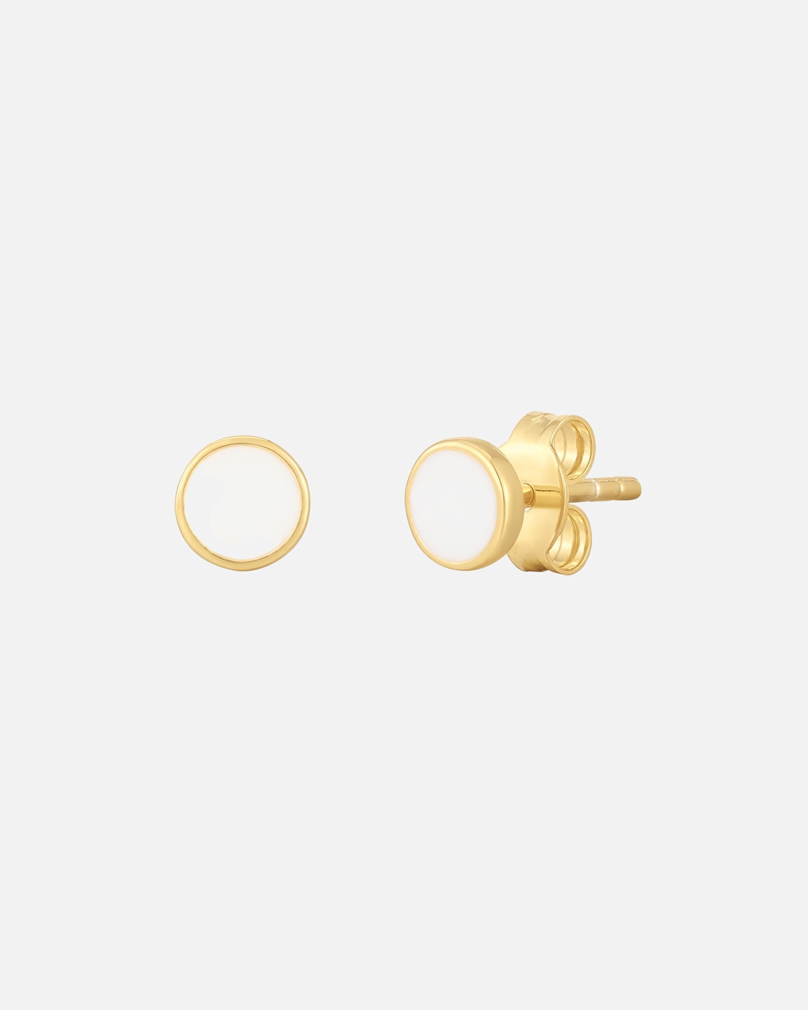 Boucles d'oreilles pour Femme Glanzstücke München Boucles d´oreilles Cercle Argent sterling en Or jaune 5,1 mm