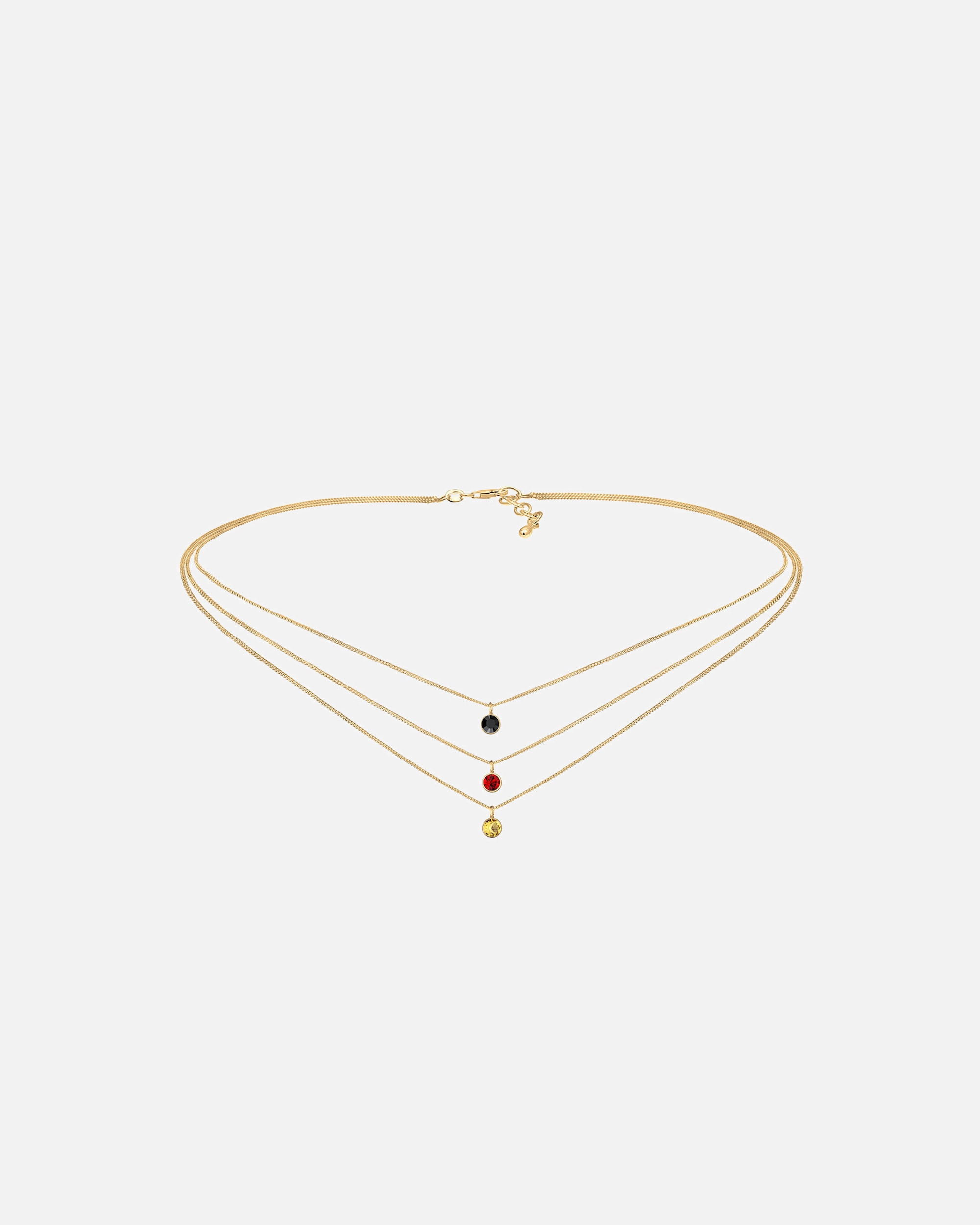 Collier pour Femme Elli Femmes Choker Couches avec Cristaux en Argent Sterling 925 Rouge