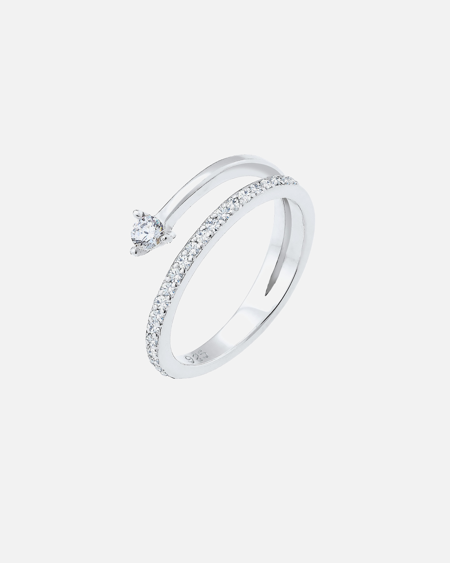Bague pour Femme Elli Femme Motif de Flèche avec Cristaux de Zircone et Cristaux en Argent Sterling 925 56