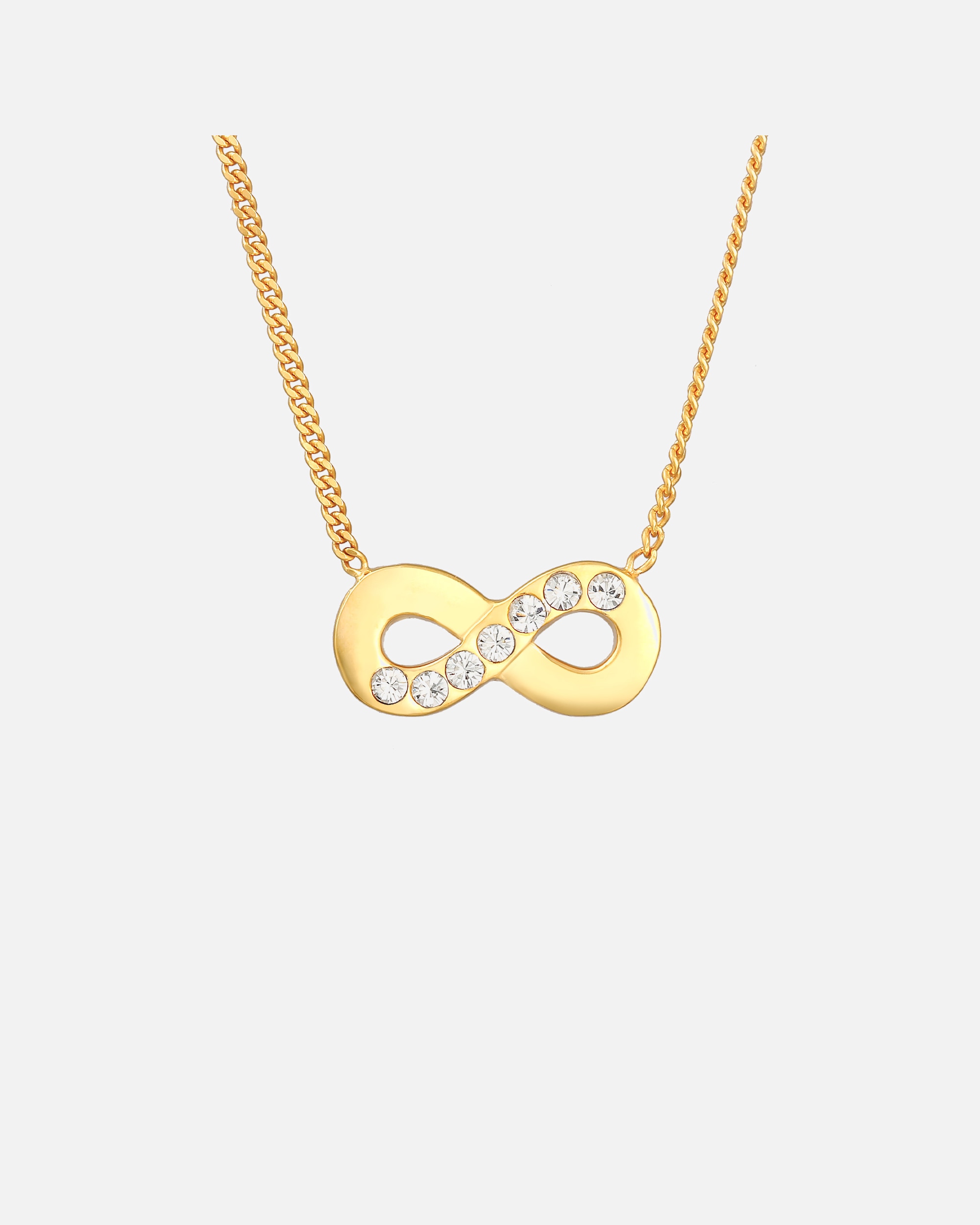 Collier pour Femme Elli Femmes pendentif symbole de l'infini avec cristaux en argent sterling 925 goldfarben