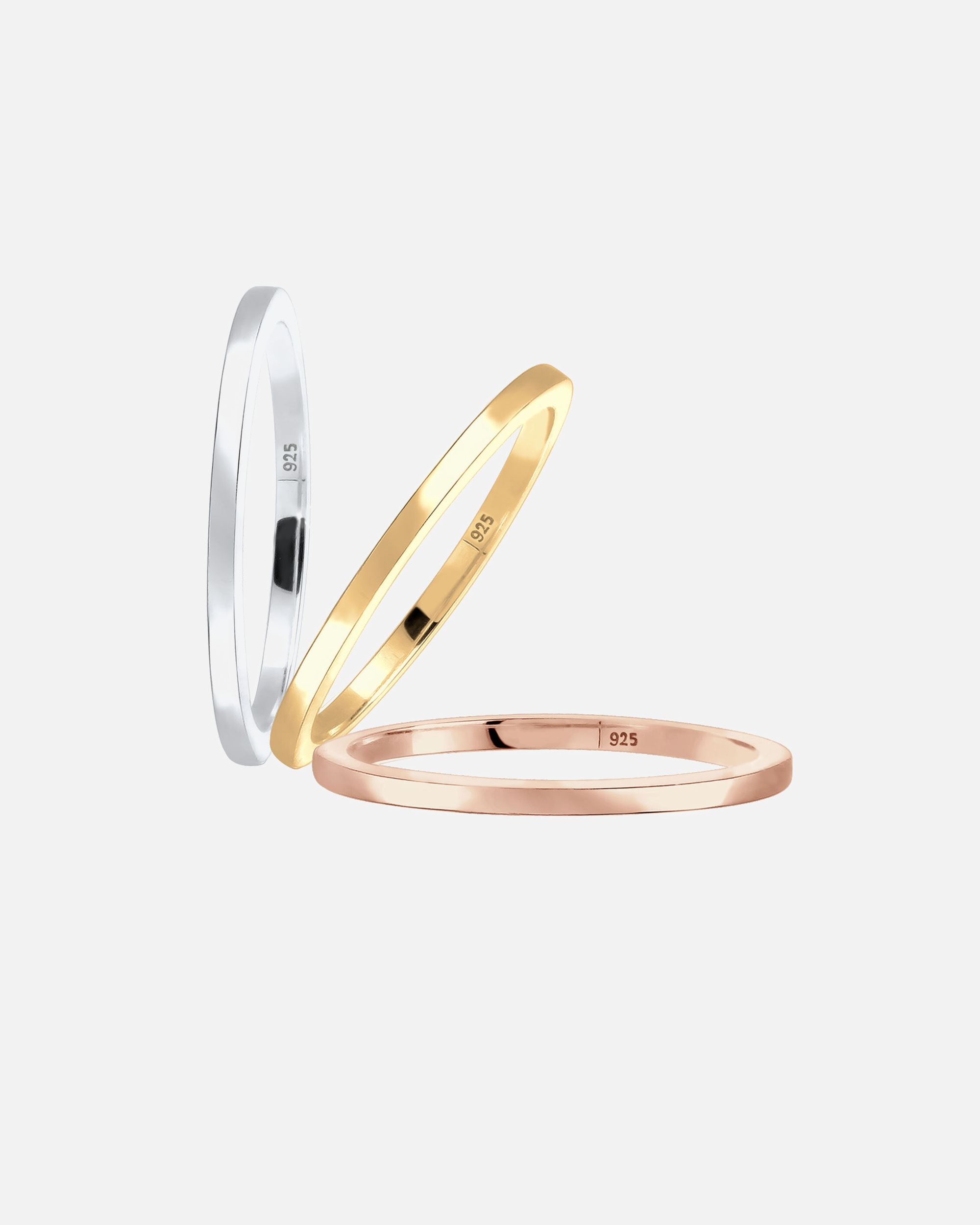 Bague pour Femme Elli Trois Couleurs argent 925 54