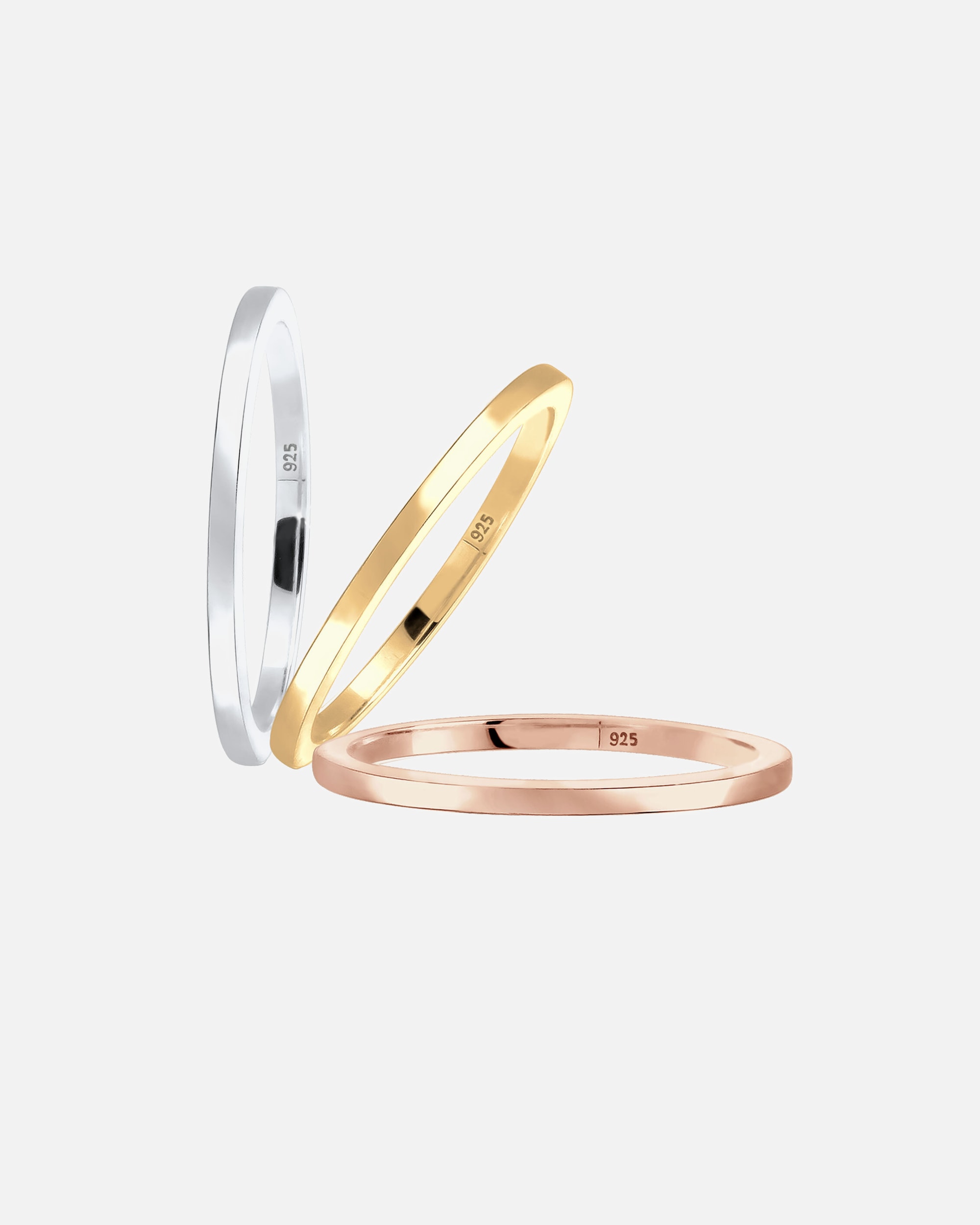 Bague pour Femme Elli Trois Couleurs argent 925 56