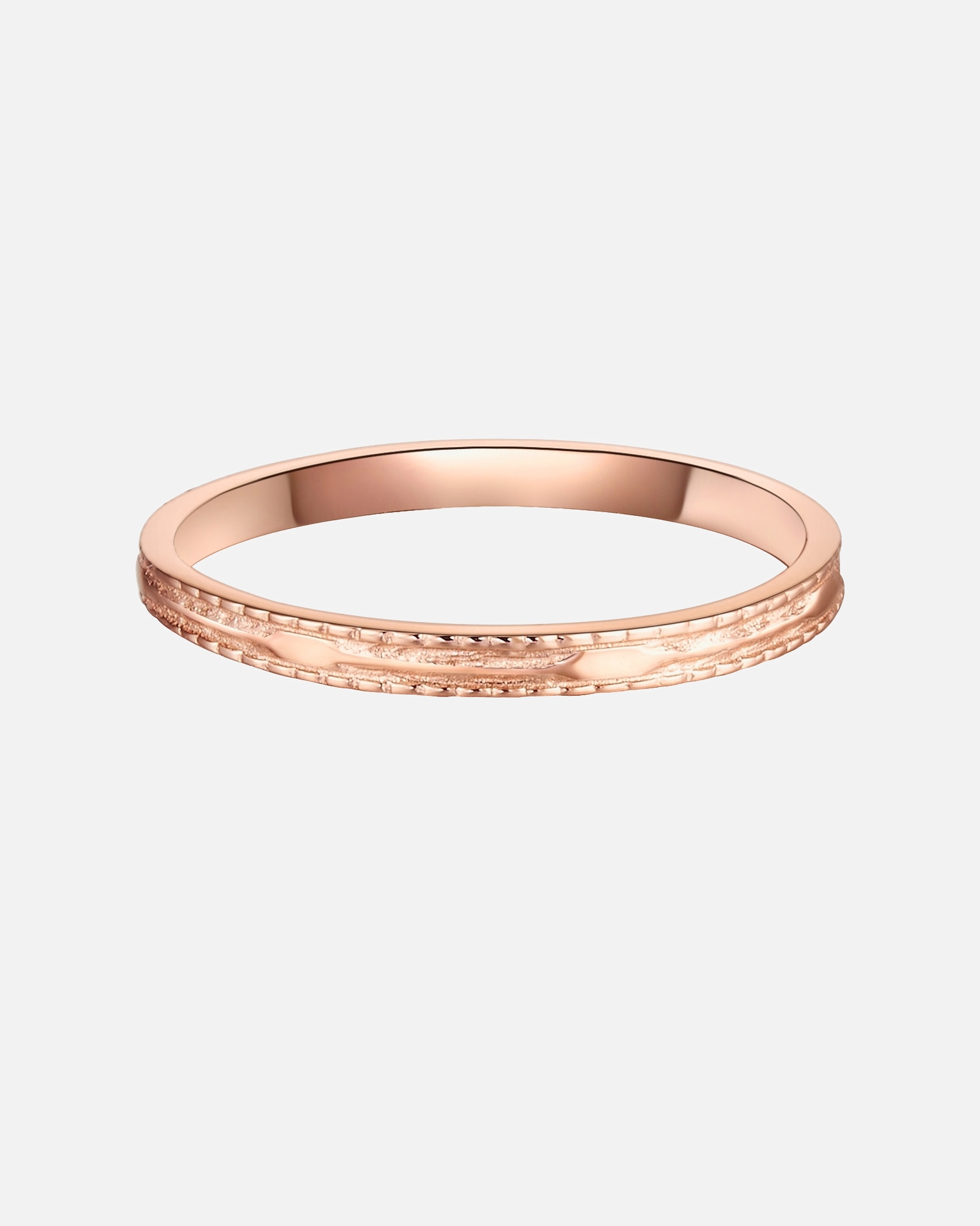 Bague pour Femme Lulu & Jane Bague en Laiton en Or rose 52