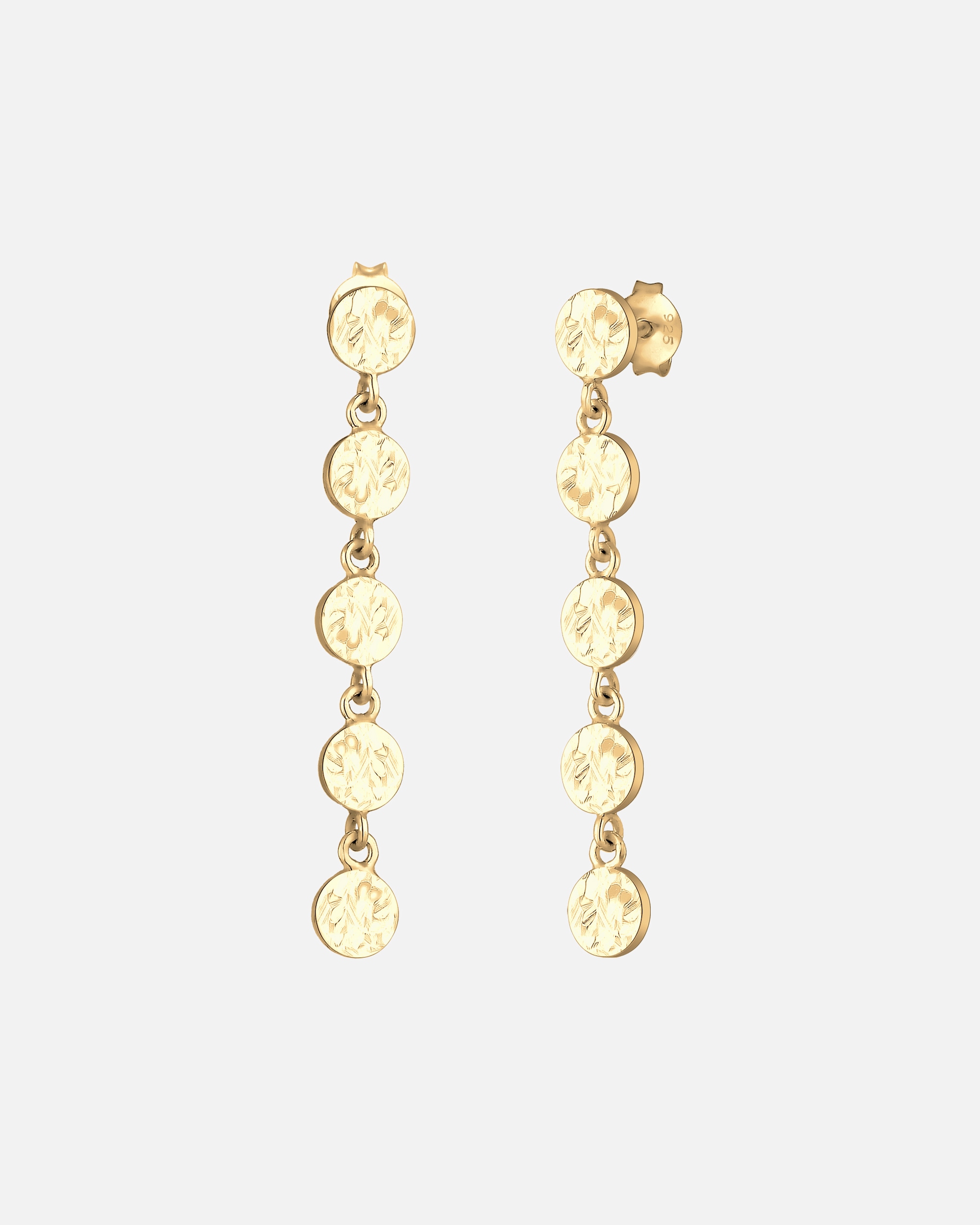 Boucles d'oreilles pour Femme Elli Plaquettaires Antique Boucles d'oreilles Femme - (925/1000) Argent goldfarben