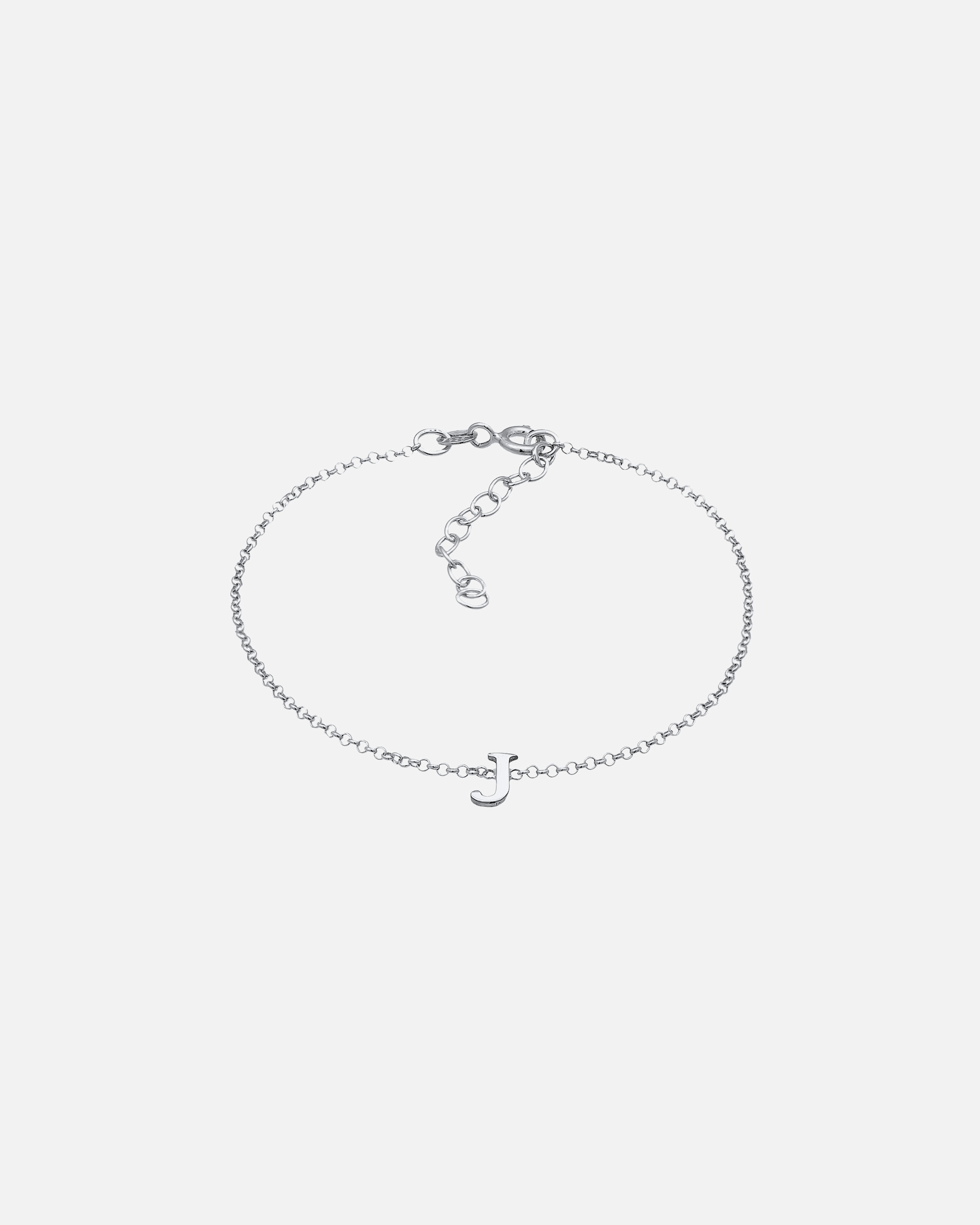 Bracelet pour Femme Elli Femmes pendentif lettre J Basique en argent sterling 925 silberfarben