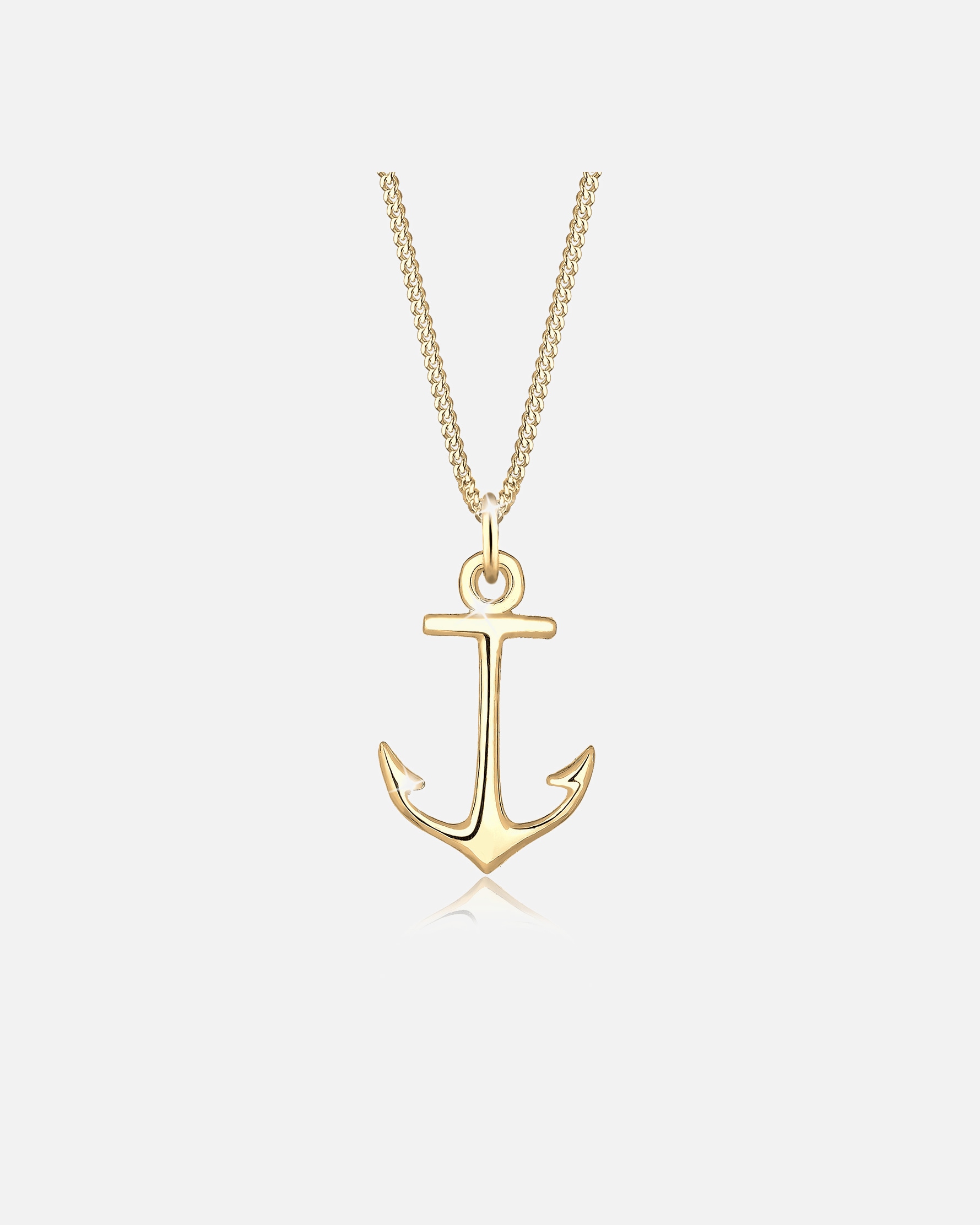 Collier pour Femme Elli Chaîne Pendentif ancre maritime en Argent 925 goldfarben