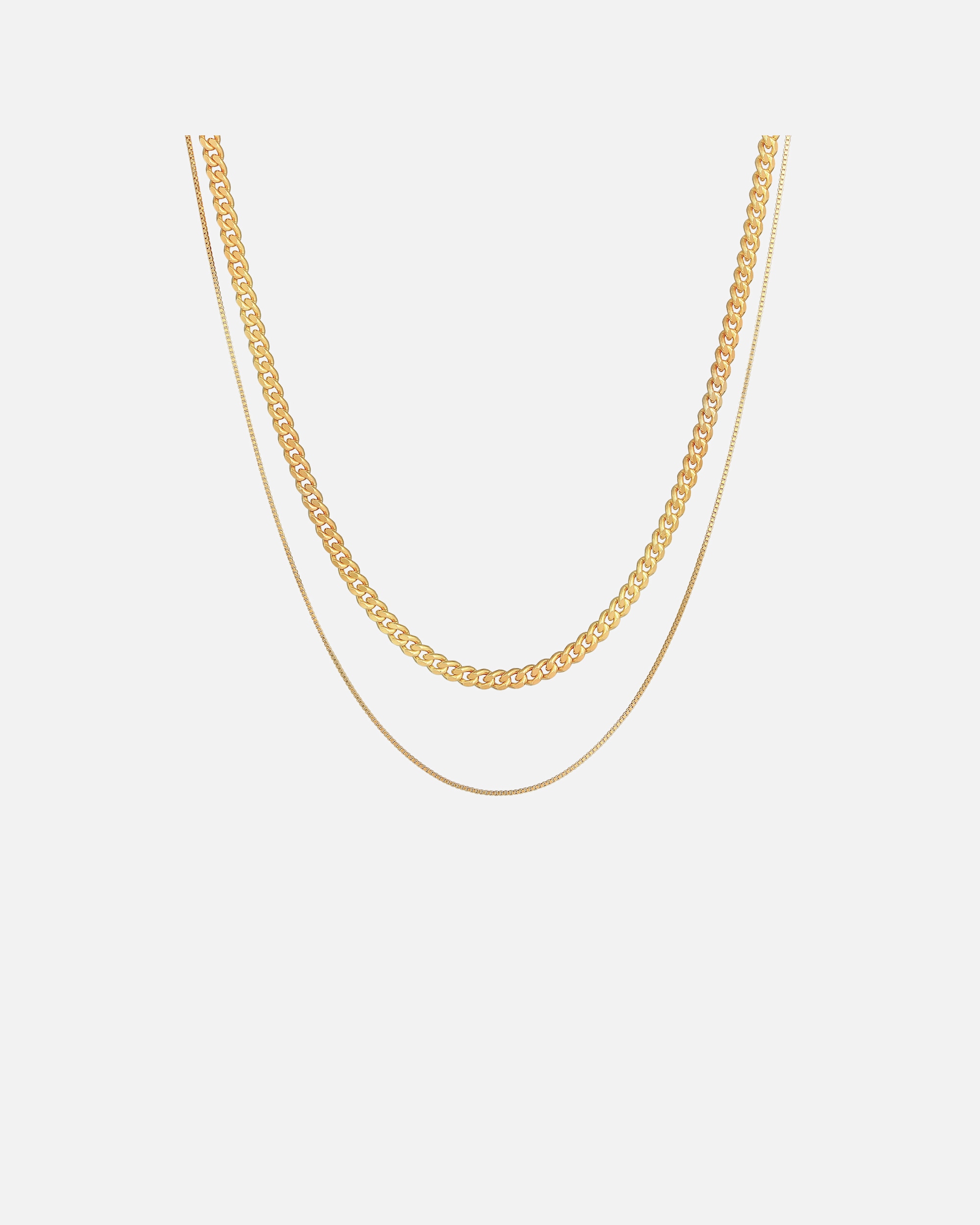 Collier pour Homme KUZZOI Set de chaînes pour Hommes char Venezia 925 Argent goldfarben